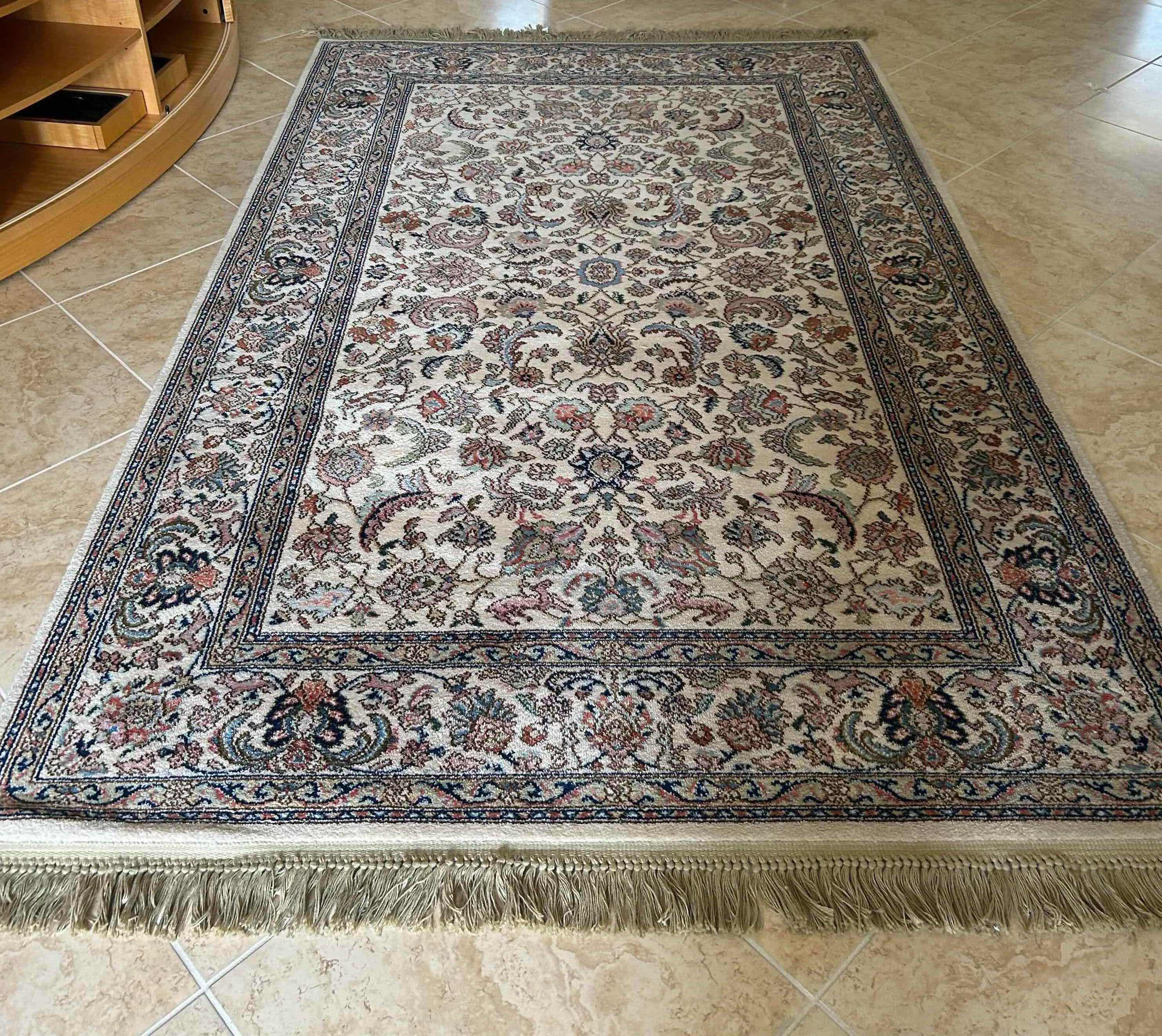 Photo 1 of VINTAGE KARASTAN TABRIZ STYLE WOOL RUG W FRINGE DESIGN #738 6FT X 9 FT
