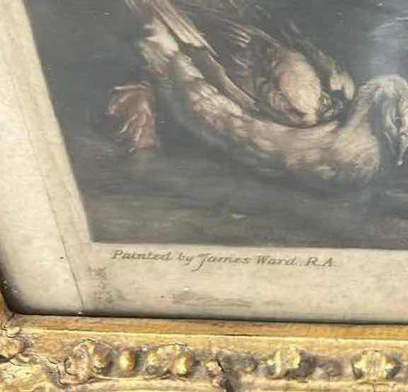 Photo 1 of GOLD ORNATE FRAMED JAMES WARD "POULTRY MARKET " 27" X 22"