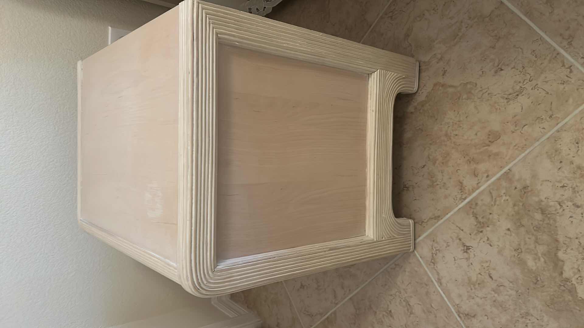 Photo 1 of VINTAGE PENCIL REED COASTAL BOHO CHIC DESIGN NIGHTSTAND 25" X 17" H 24"