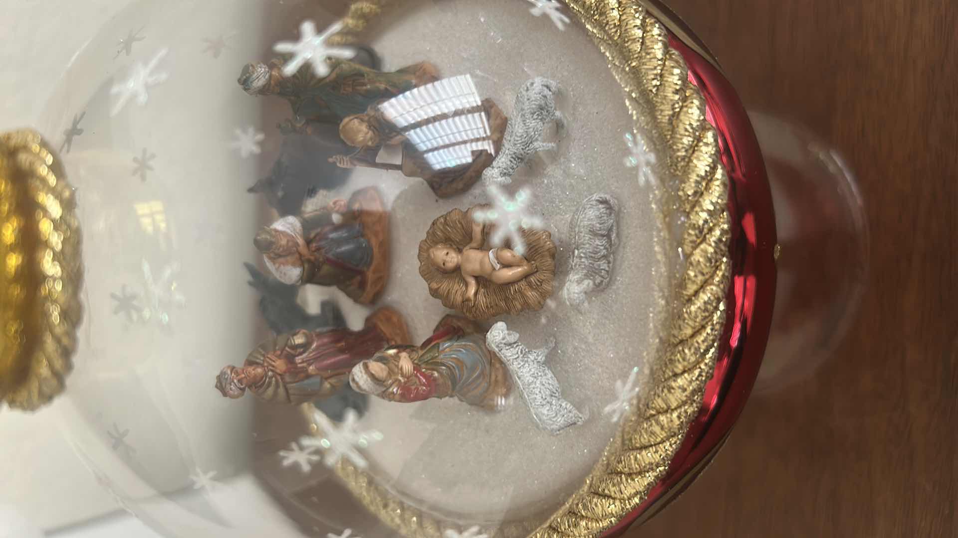 Photo 1 of CHRISTOPHER RADKO "O HOLY NIGHT" NATIVITY FINIAL COLLECTABLE GLASS CHRISTMAS TREE TOPPER H 17"