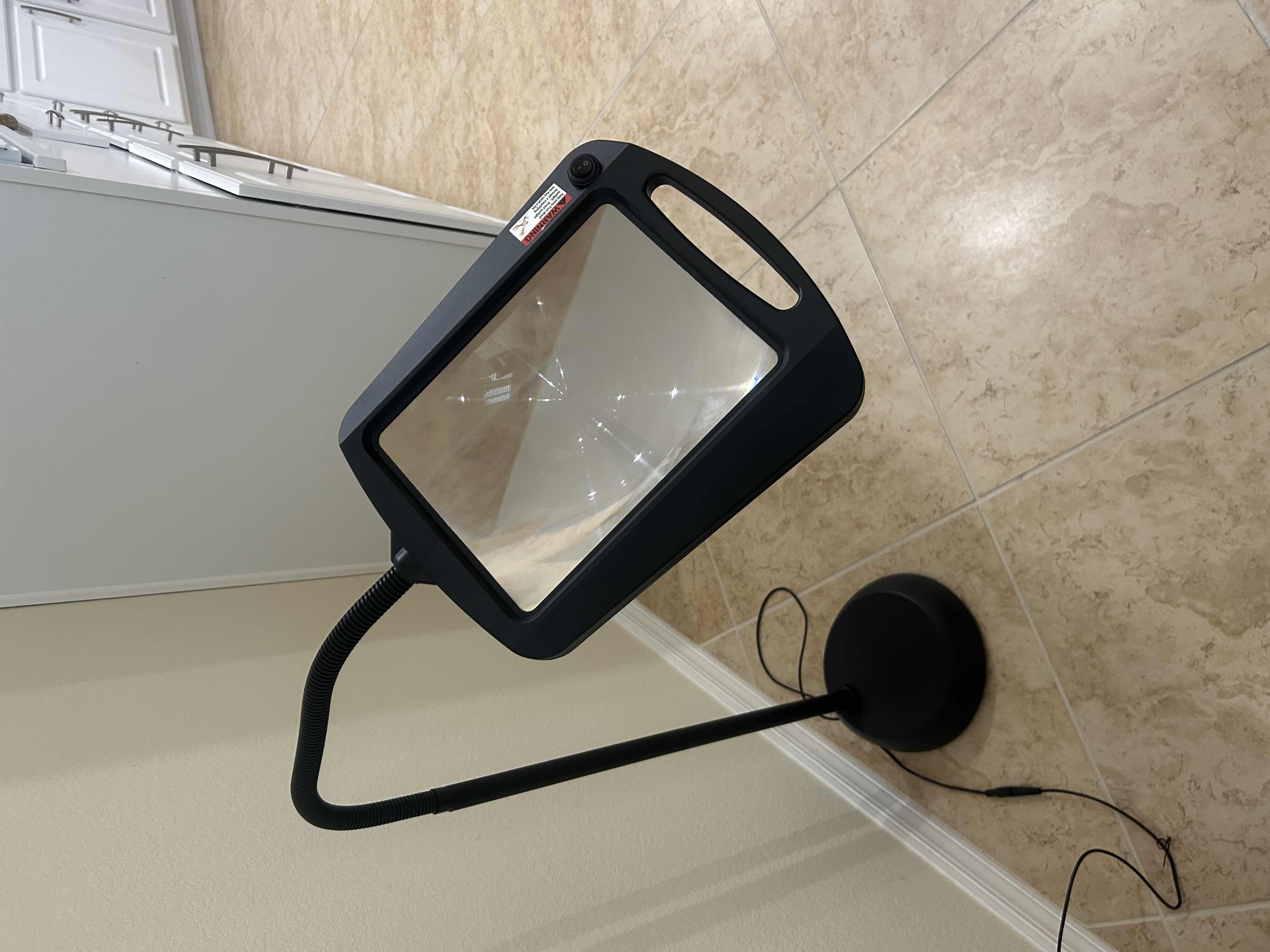 Photo 1 of BLACK FULL PAGE FLEXIBLE GOOSENECK VIEWING MAGNIFYING FLOOR LAMP