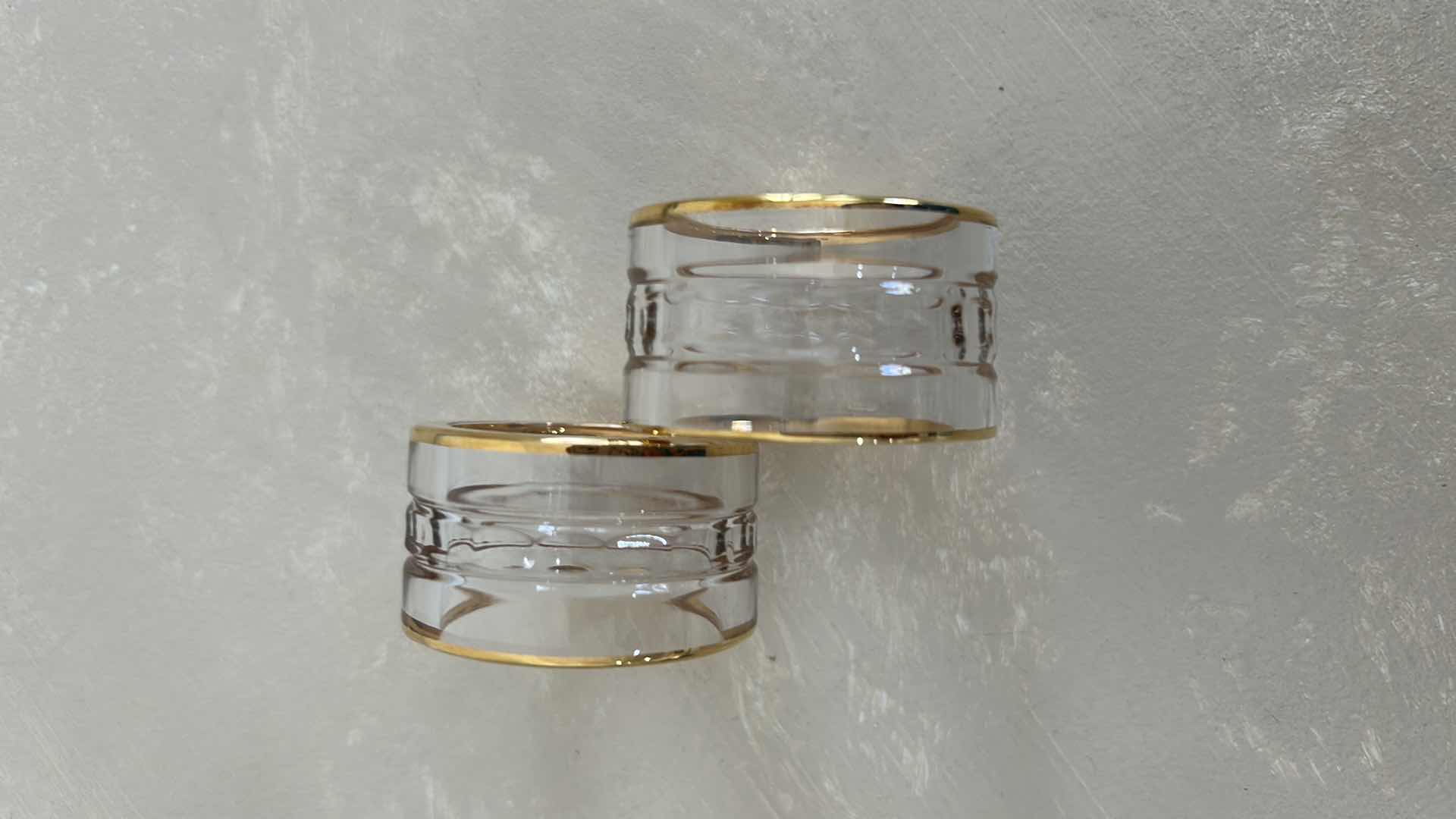 Photo 1 of MARQUIS BY WATERFORD CRYSTAL NAPKIN RINGS IN HANOVER GOLD PATTERN