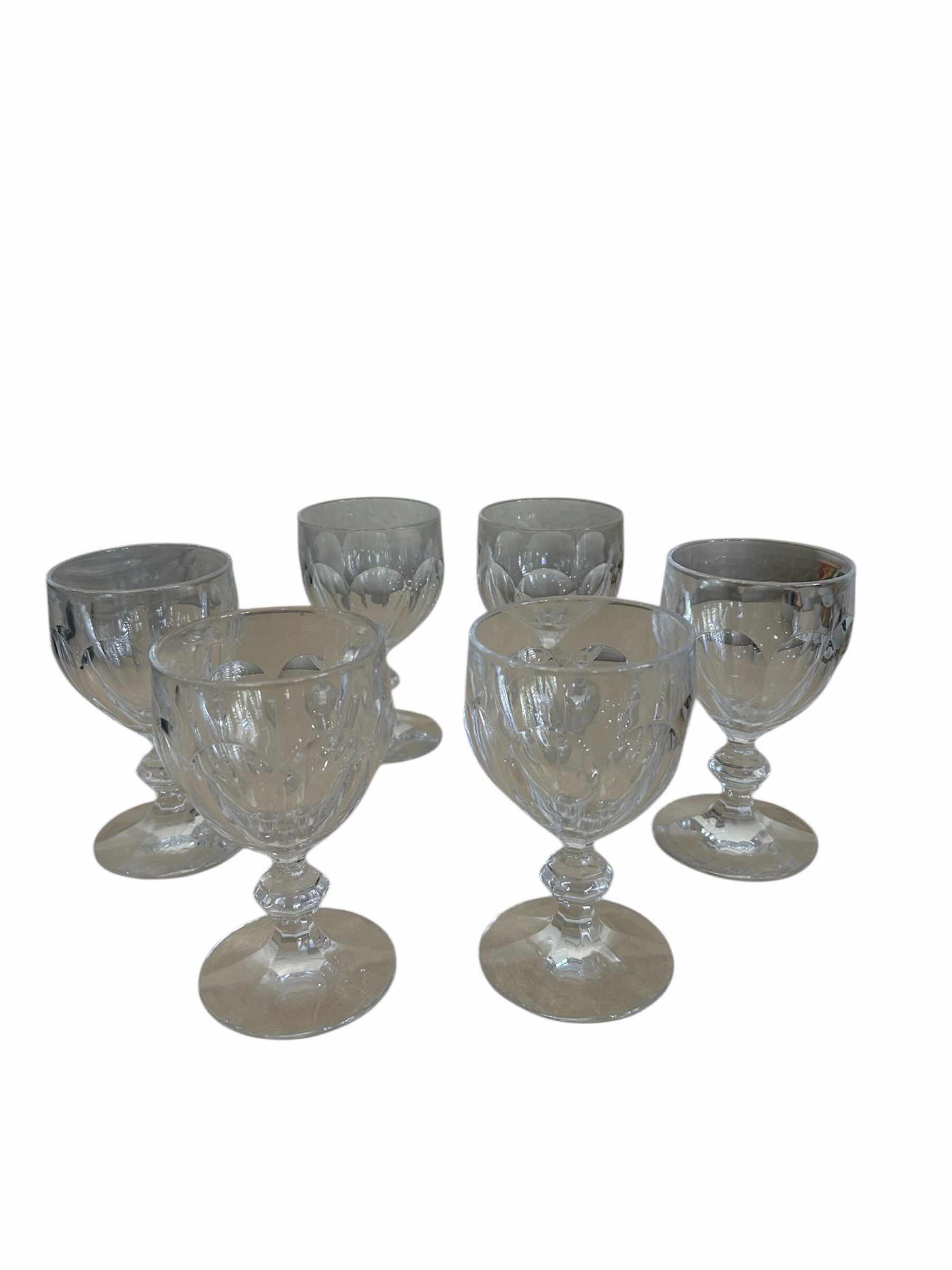 Photo 1 of 6- VILLEROY & BOCH BERNADOTTE CRYSTAL WATER GOBLETS