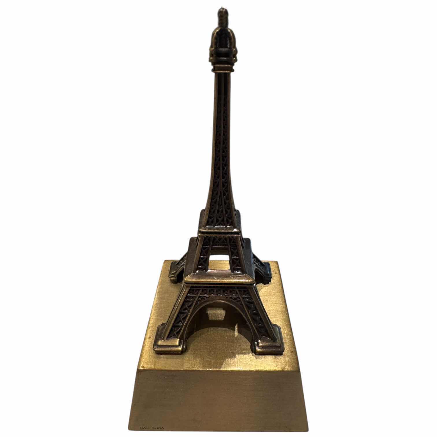 Photo 1 of EIFFEL TOWER CLOCK BRASS TONED JAY STRONGWATERS METAL PICTURE FRAMES GOLD TONED H5”