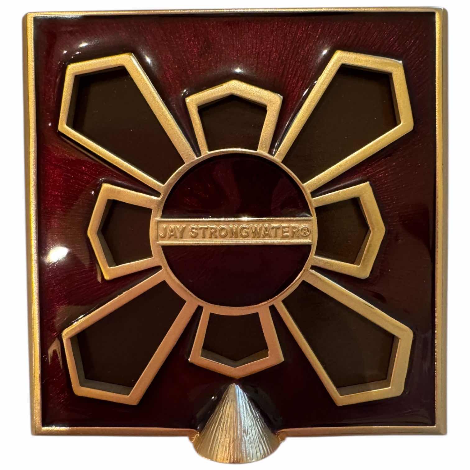 Photo 1 of EIFFEL TOWER CLOCK BRASS TONED JAY STRONGWATERS METAL PICTURE FRAMES GOLD TONED H5”