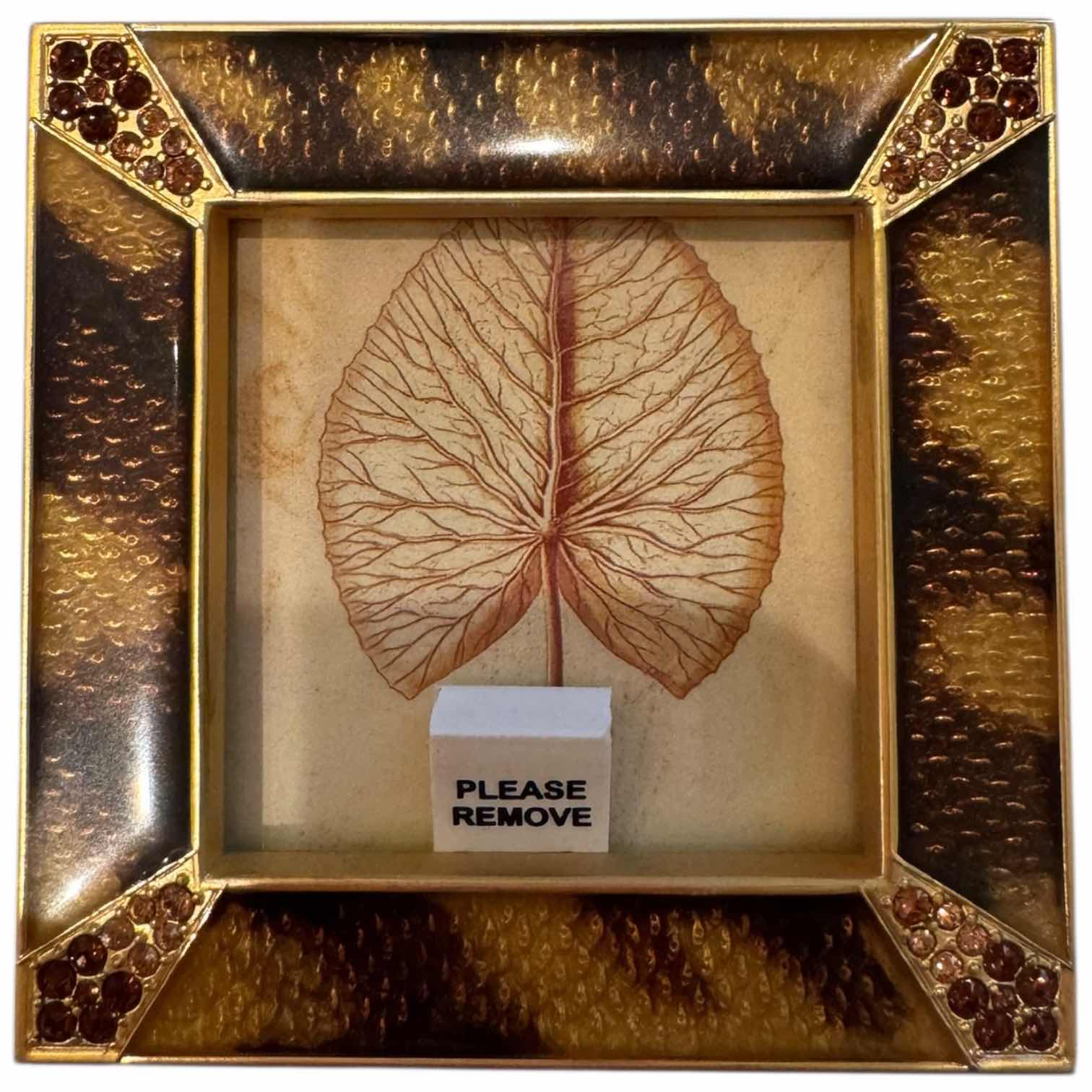 Photo 1 of EIFFEL TOWER CLOCK BRASS TONED JAY STRONGWATERS METAL PICTURE FRAMES GOLD TONED H5”