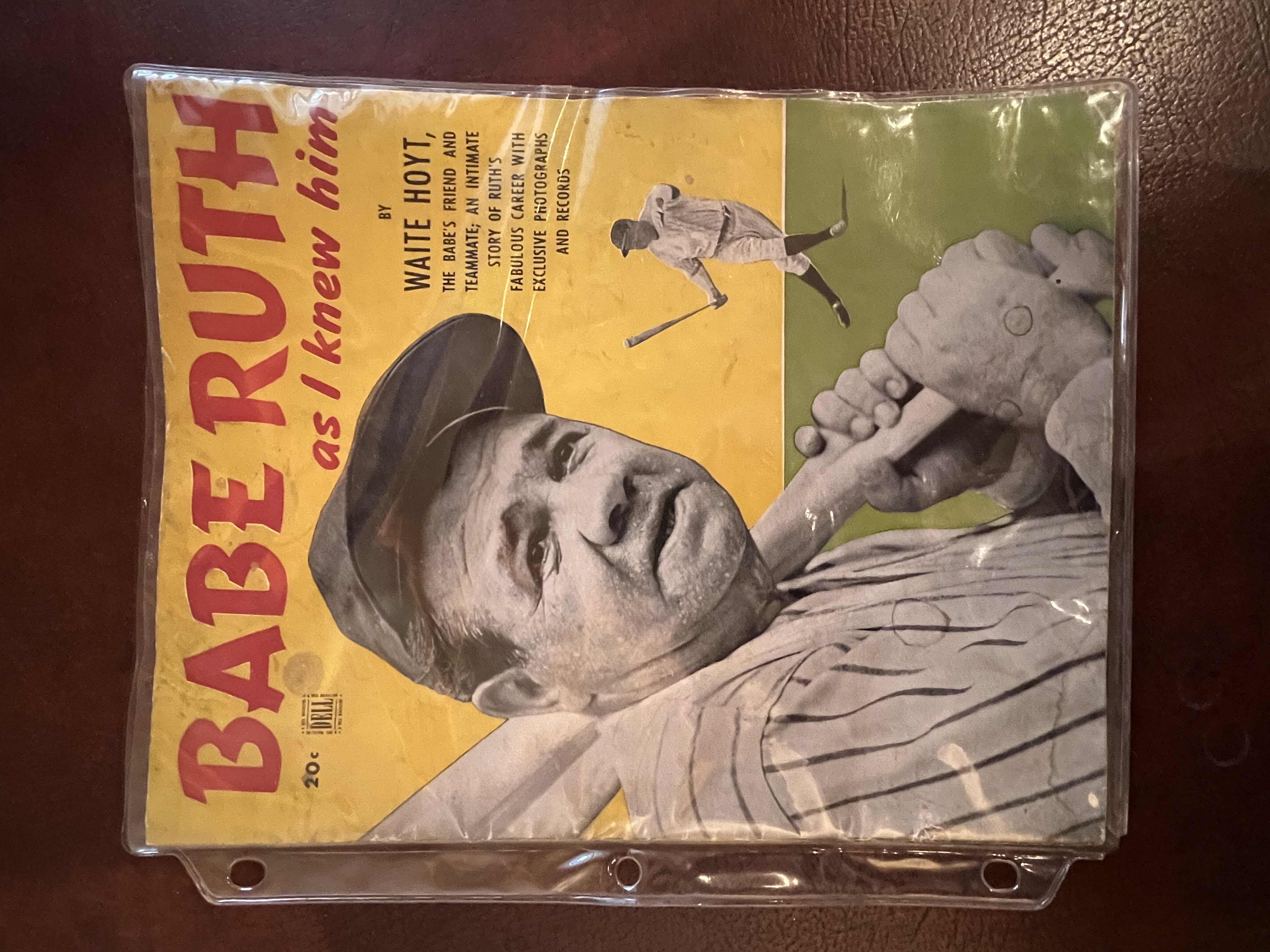 Photo 1 of 1948 DELL MAGAZINE “BABE RUTH AS I KNEW HIM” IN PLASTIC SLEEVE