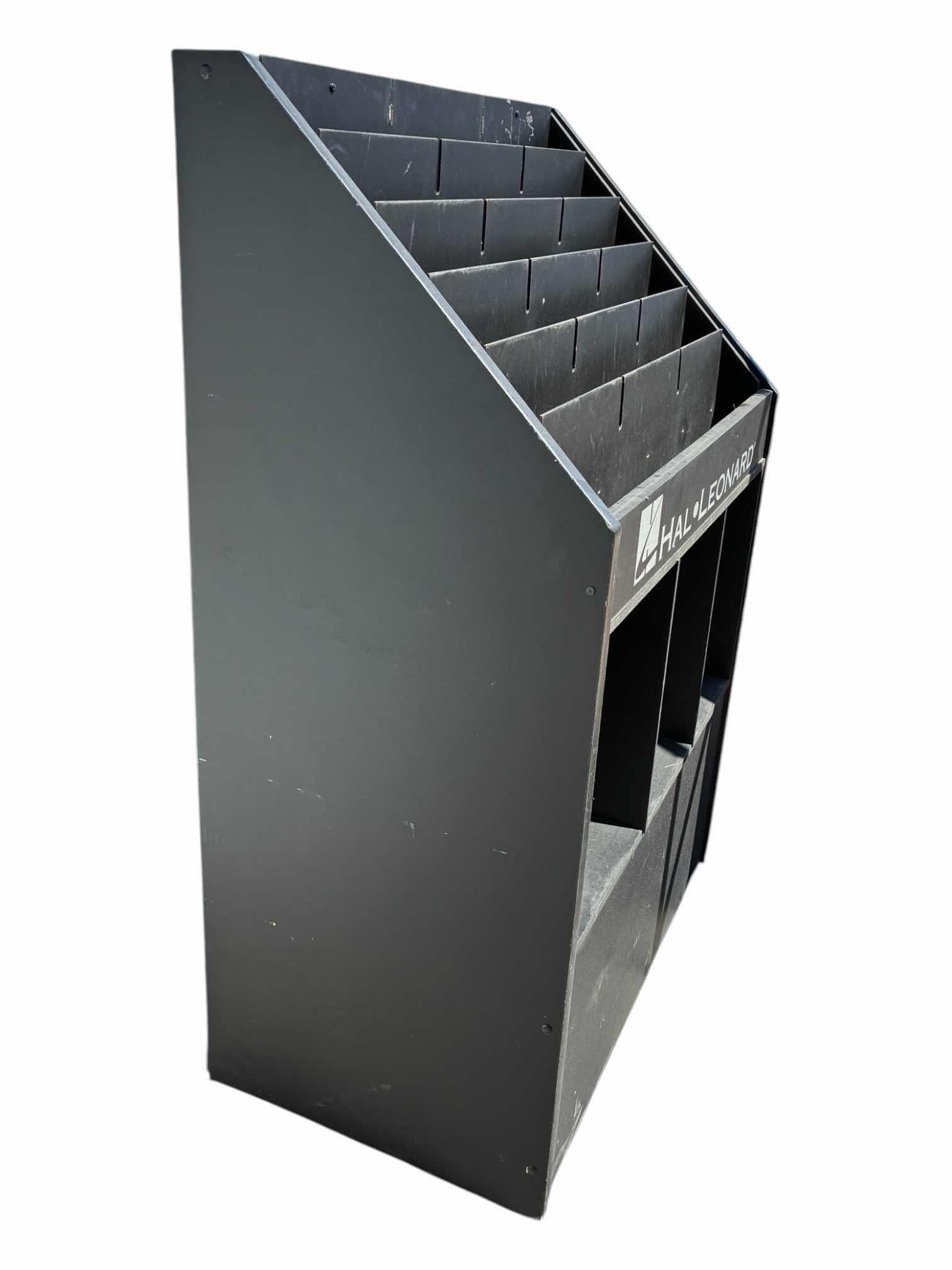 Photo 1 of HAL LEONARD RECORD/MAGAZINE ROLLING DISPLAY RACK 32” X 18” H47.5”