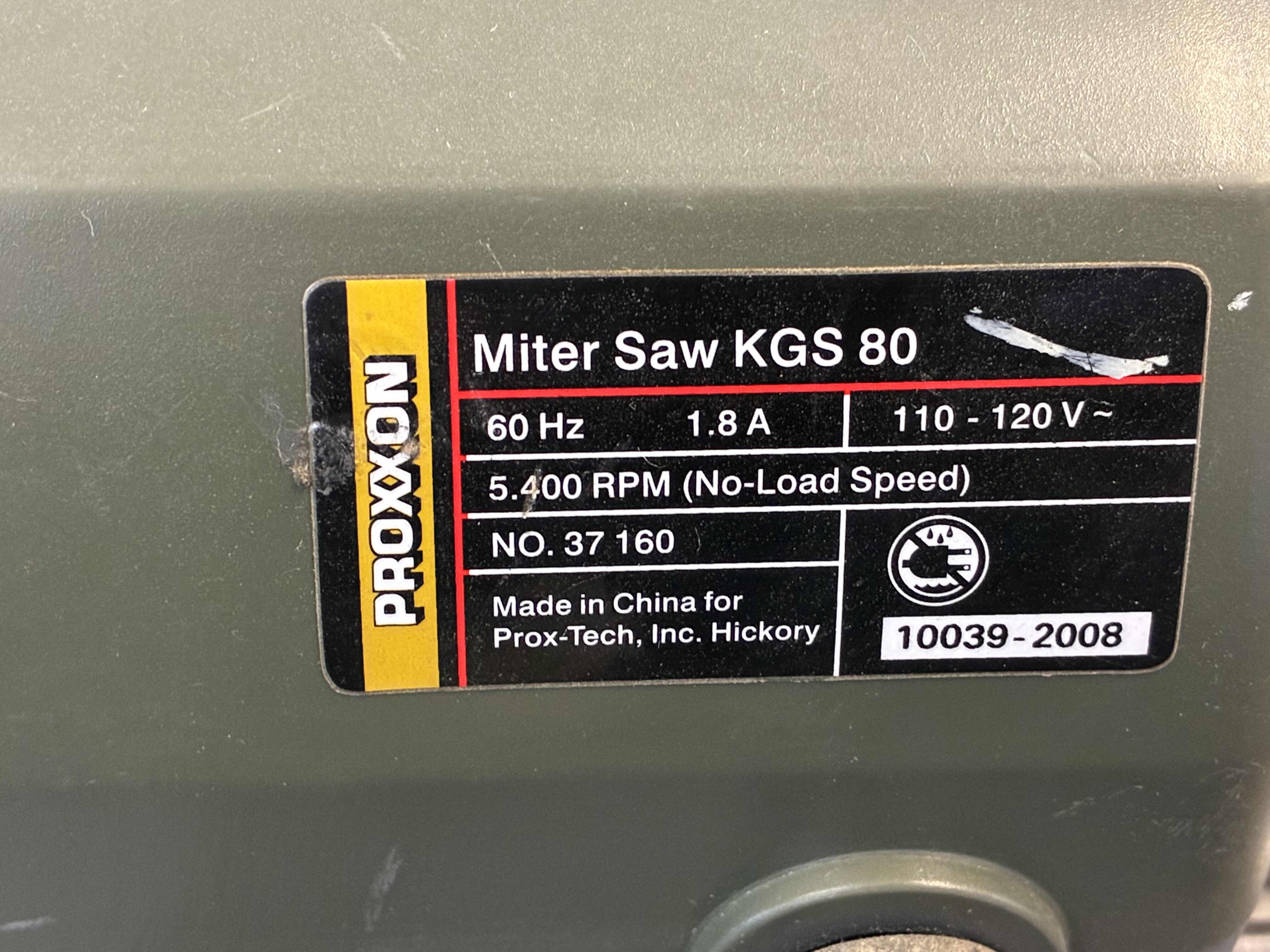 Photo 1 of PROXXON CHOP/MITER SAW KGS80 $294