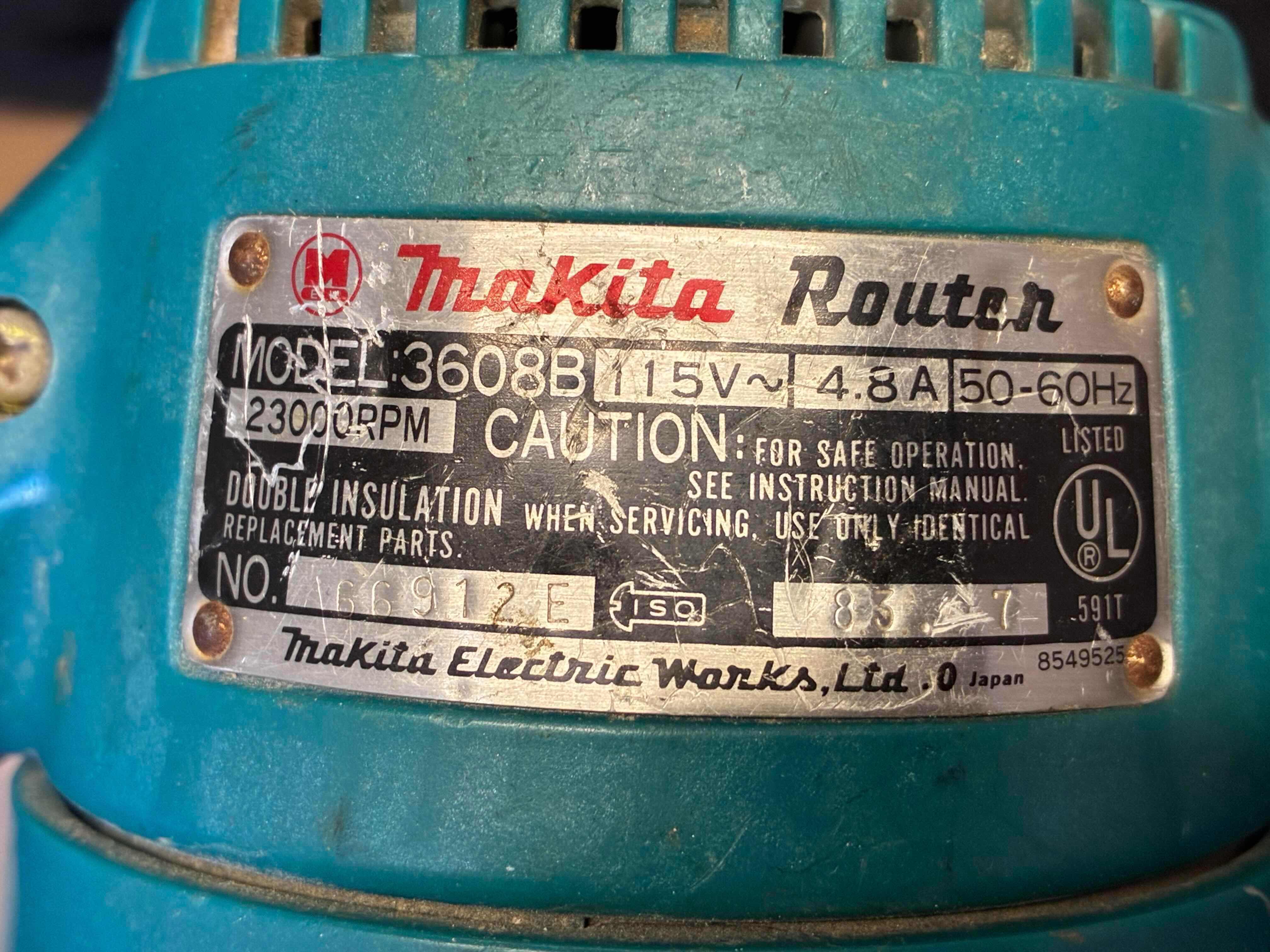 Photo 1 of MAKITA CORDED ROUTER 3608B