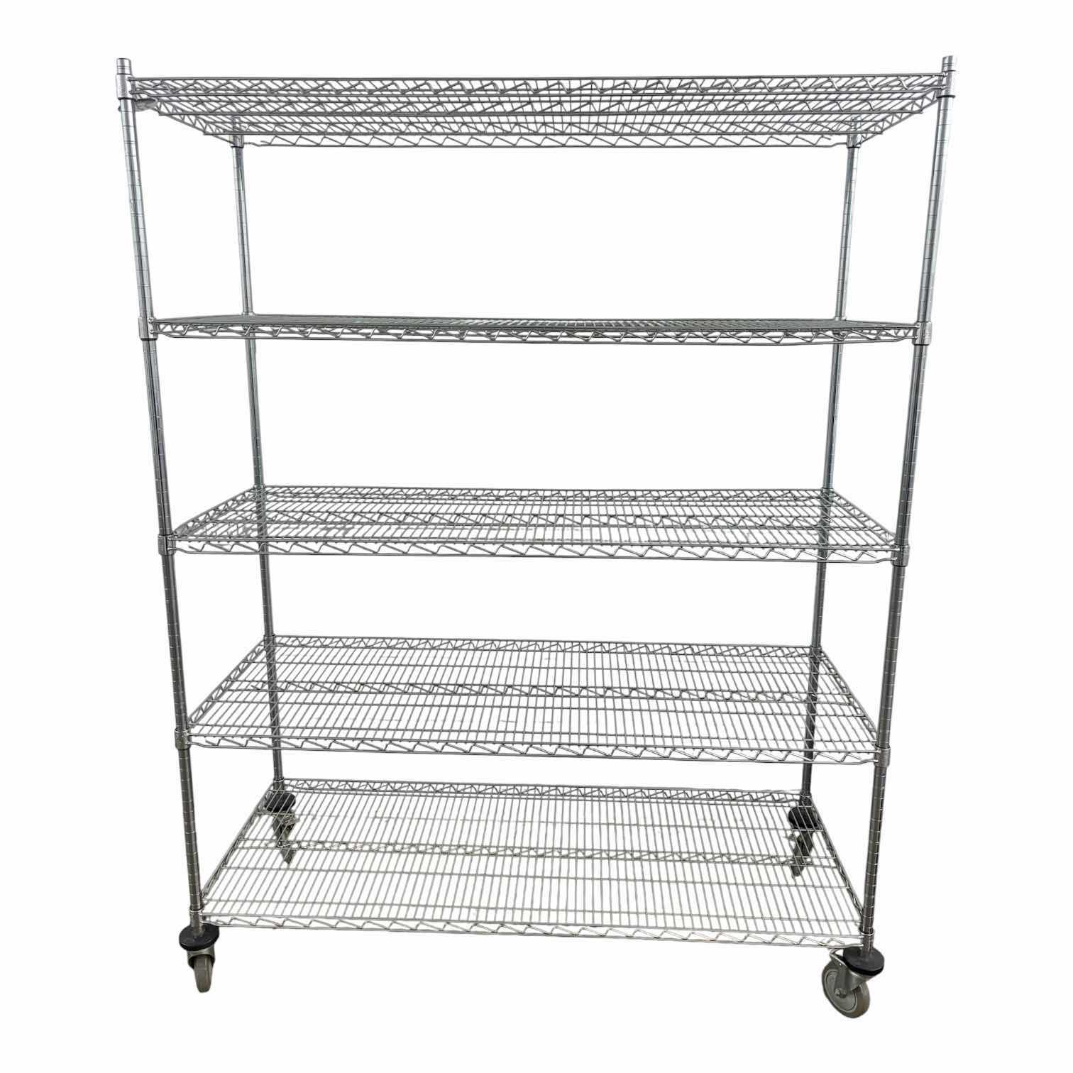 Photo 1 of NEXEL STAINLESS STEEL ROLLING METRO RACK 60” X 24” H 76”