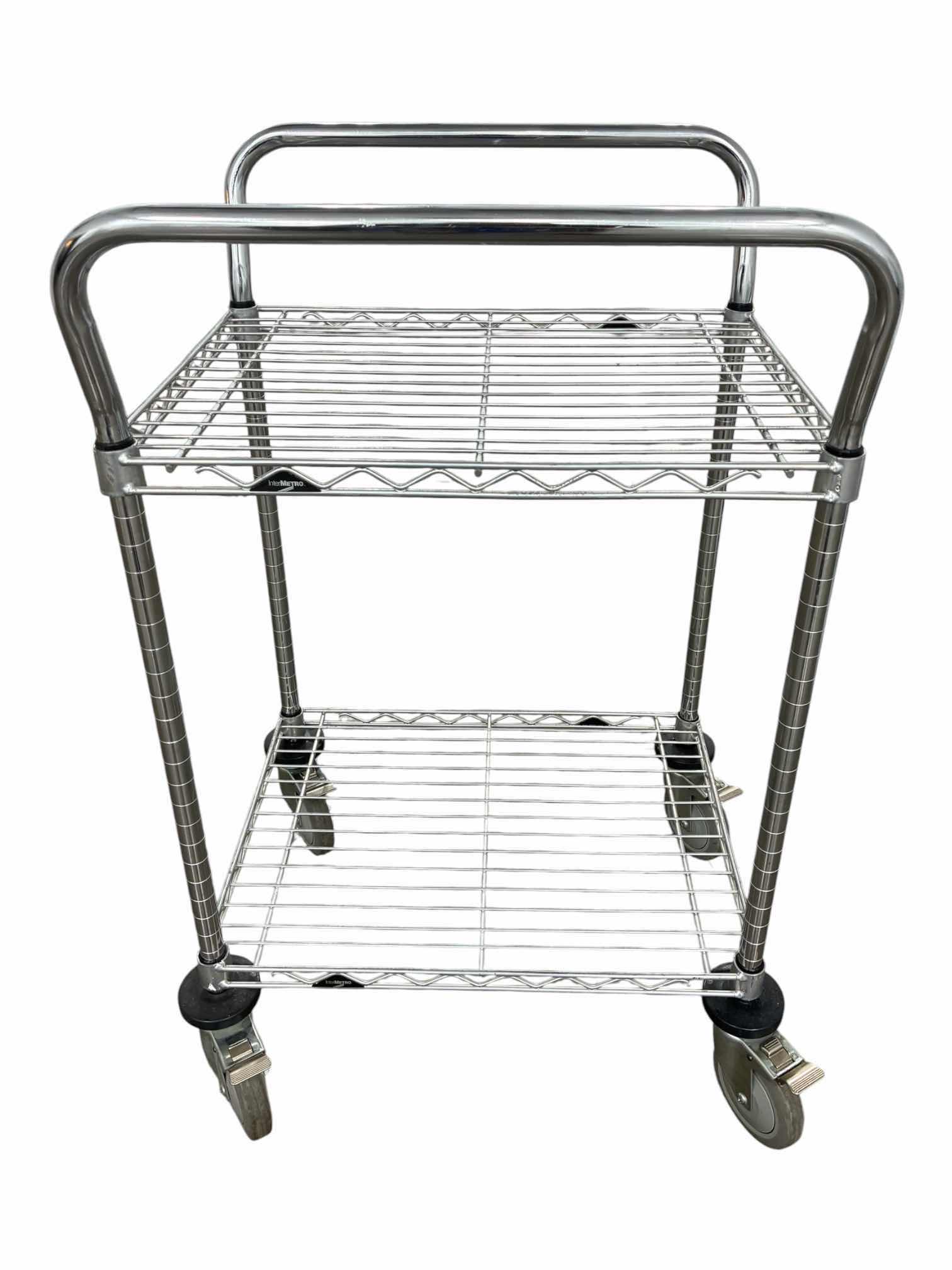 Photo 1 of INTER-METRO 2 TIER ROLLING RACK CART 24“ X 18“ H39“