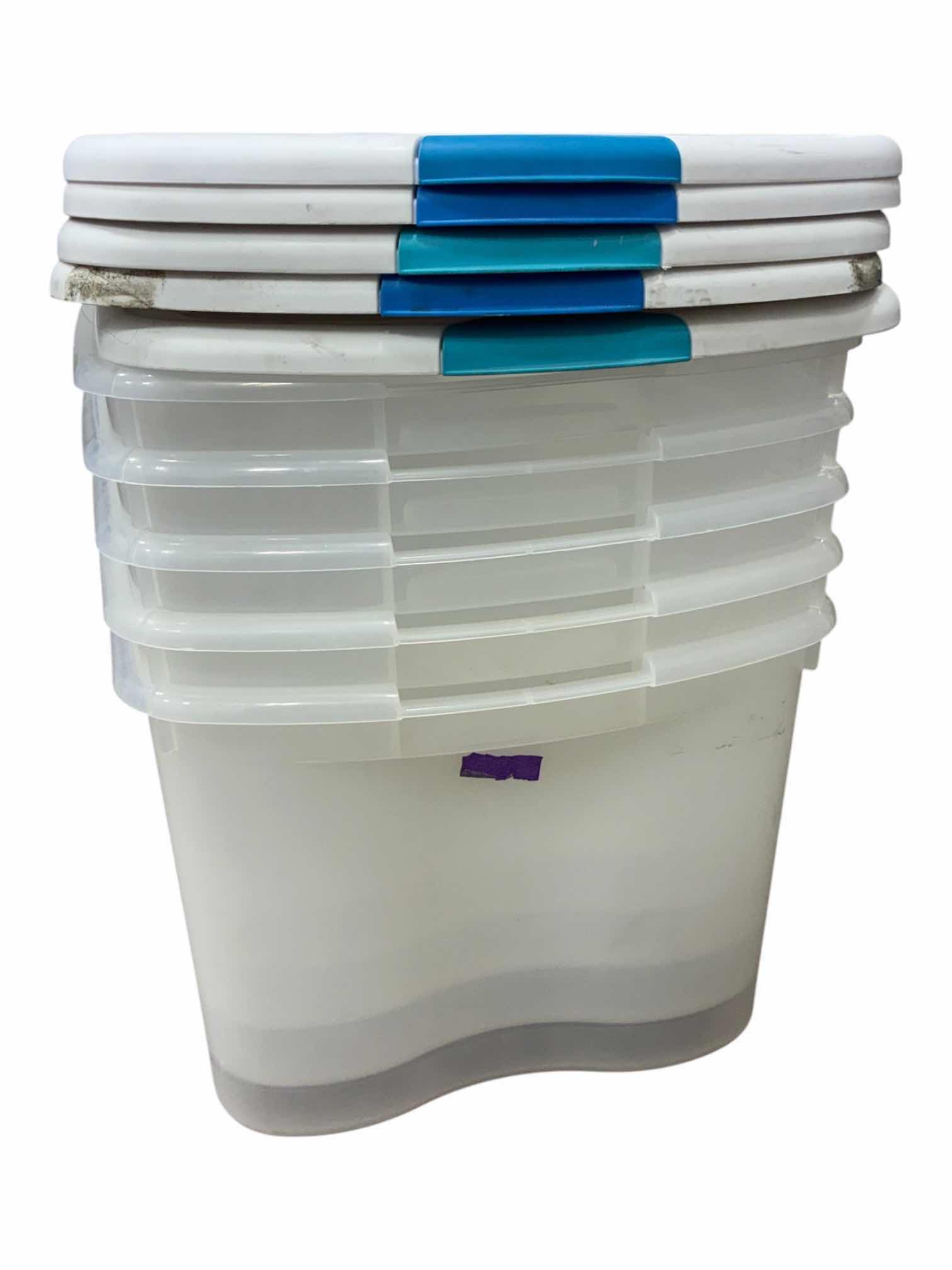 Photo 1 of STERILITE STORAGE BINS W LID (5) 24” X 17” H12”