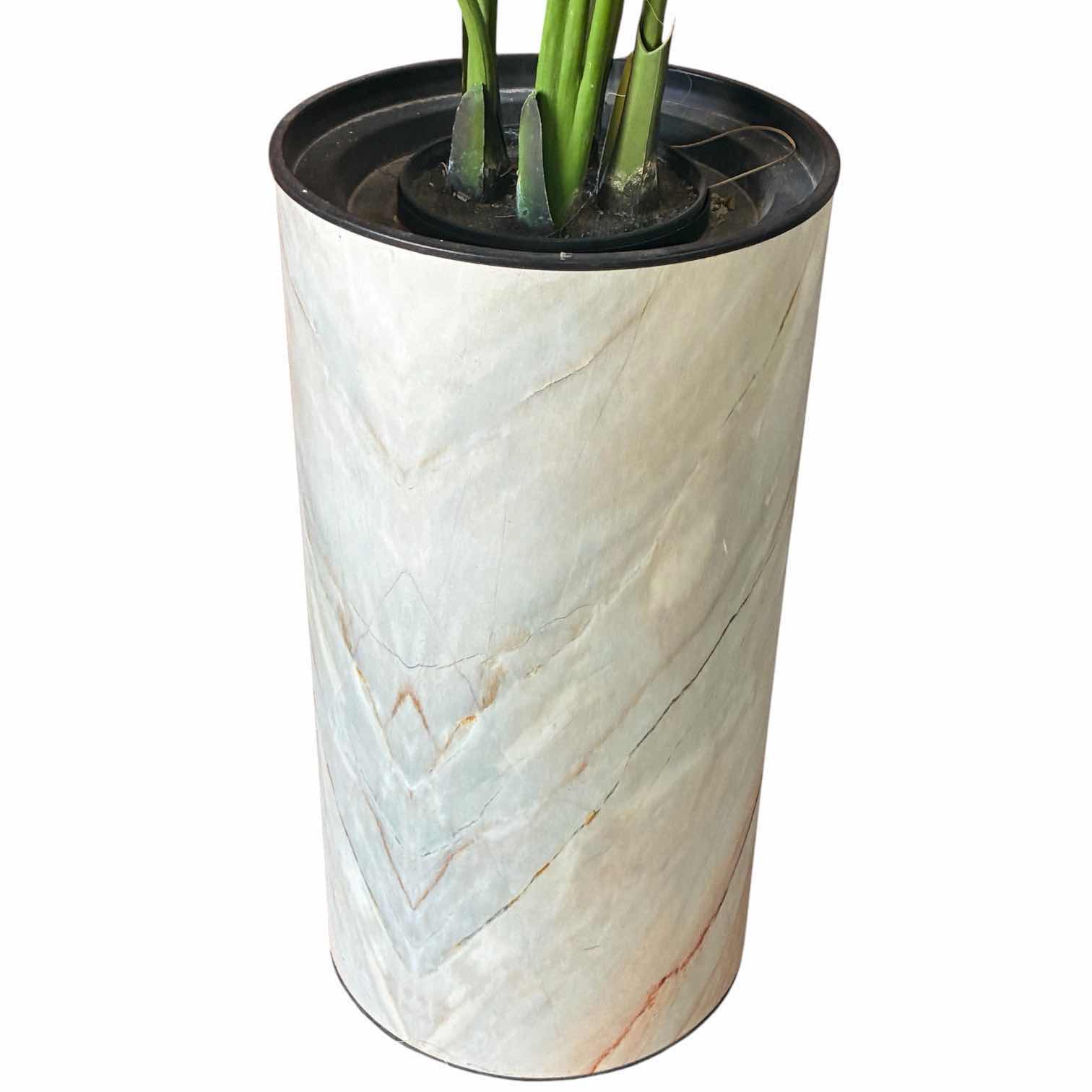 Photo 1 of ARTIFICIAL PALM PLANT W STONE PLASTIC PLANTER 30” X 60”