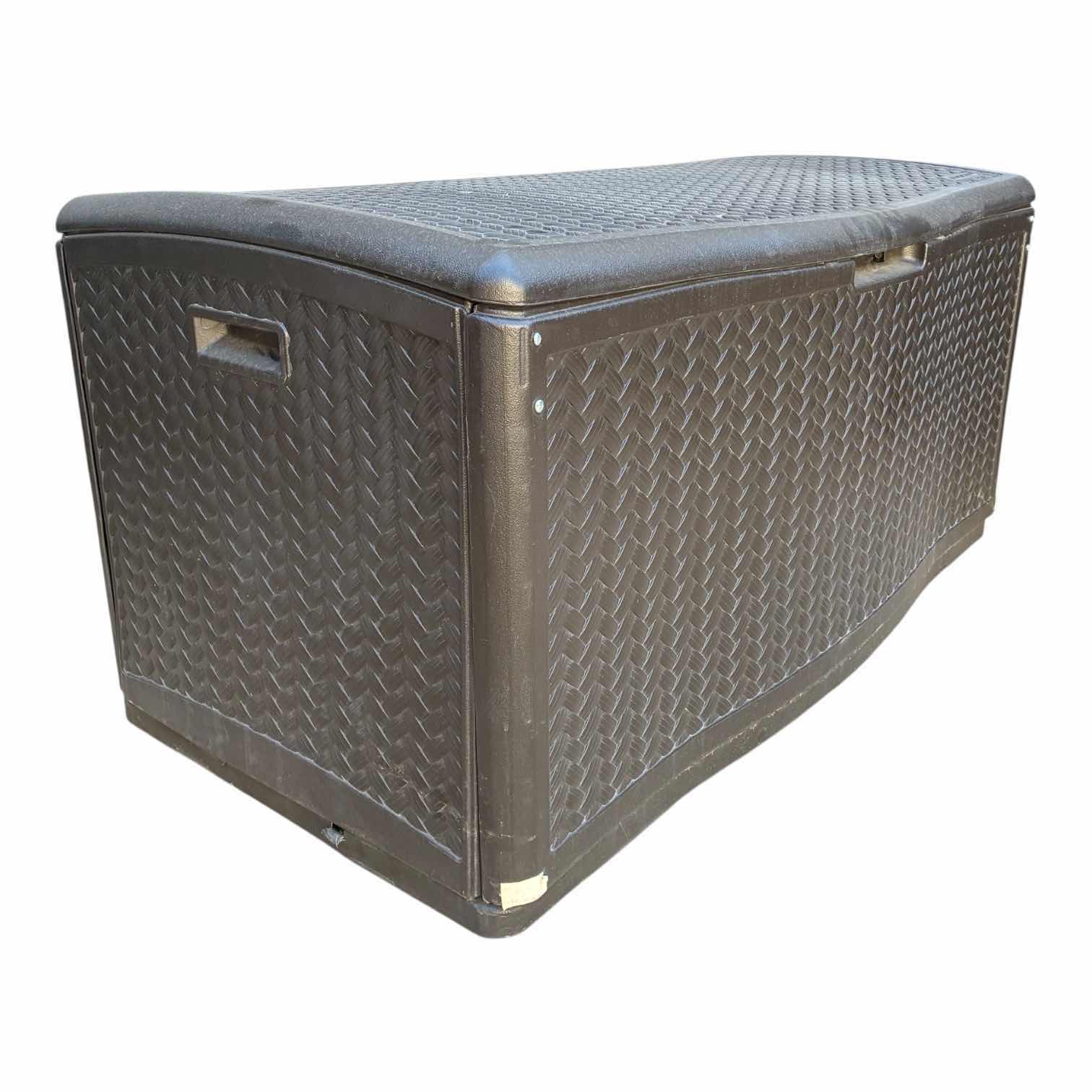 Photo 1 of SUNCAST WOVEN PLASTIC PATIO CHEST 53” X 29” H25” W POOL & SPA SUPPLIES