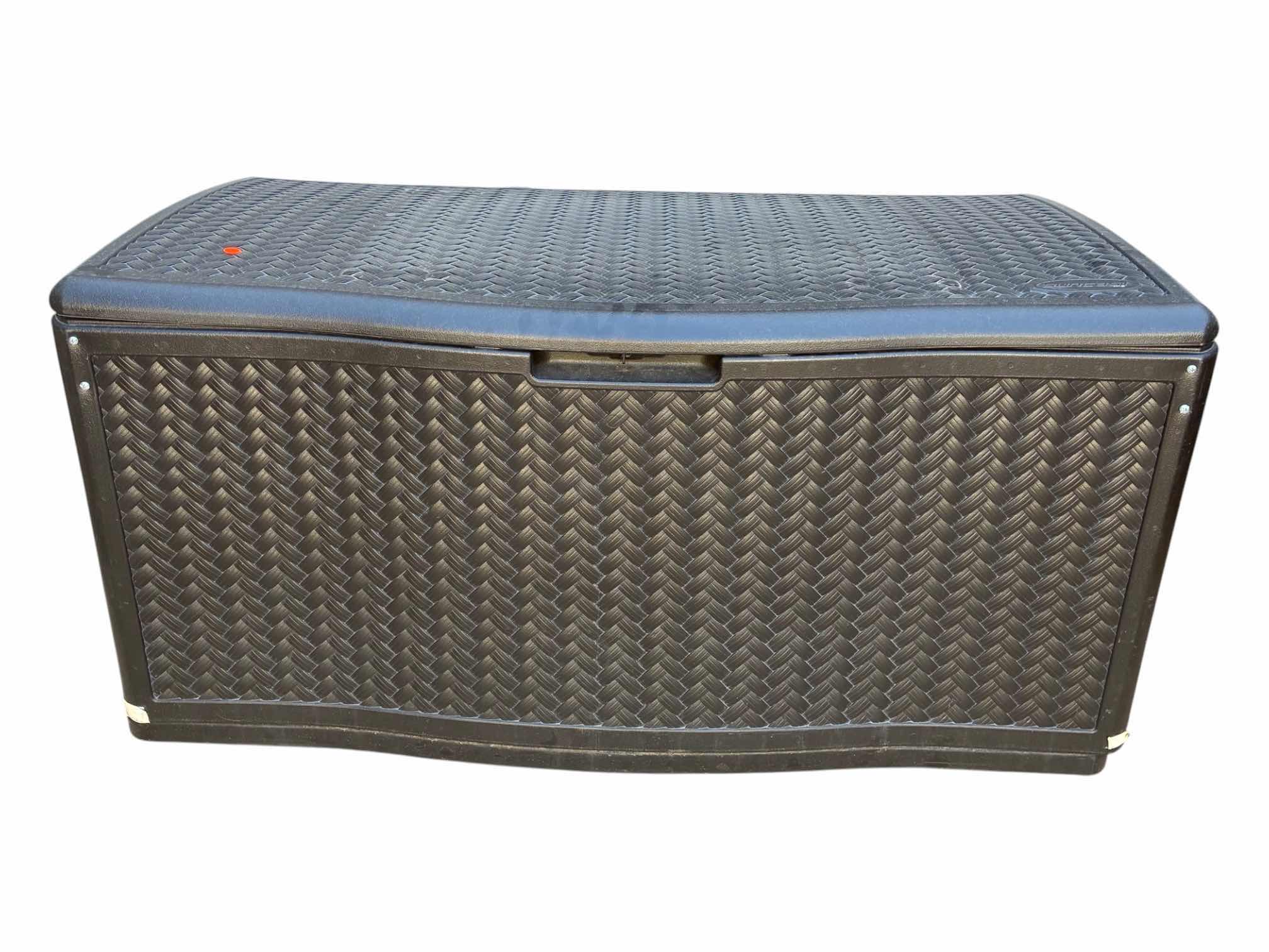 Photo 1 of SUNCAST WOVEN PLASTIC PATIO CHEST 53” X 29” H25” W POOL & SPA SUPPLIES