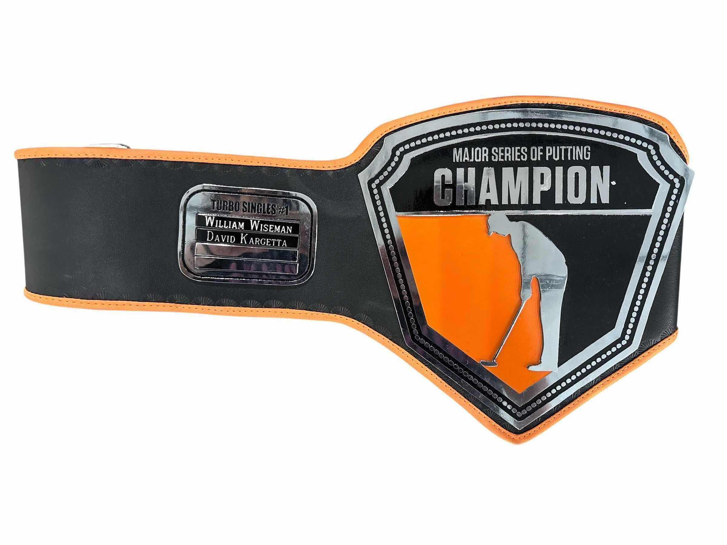 Photo 1 of MAJOR SERIES OF PUTTING CHAMPION BELT WITH CARRYING CASE RETAIL $189