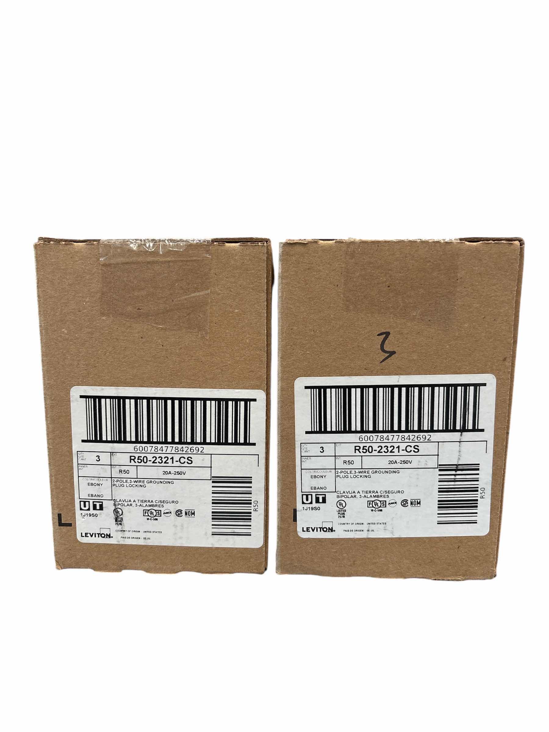 Photo 1 of (5)PCS LEVITON LOCKING PLUG 20A-250V RETAIL $46