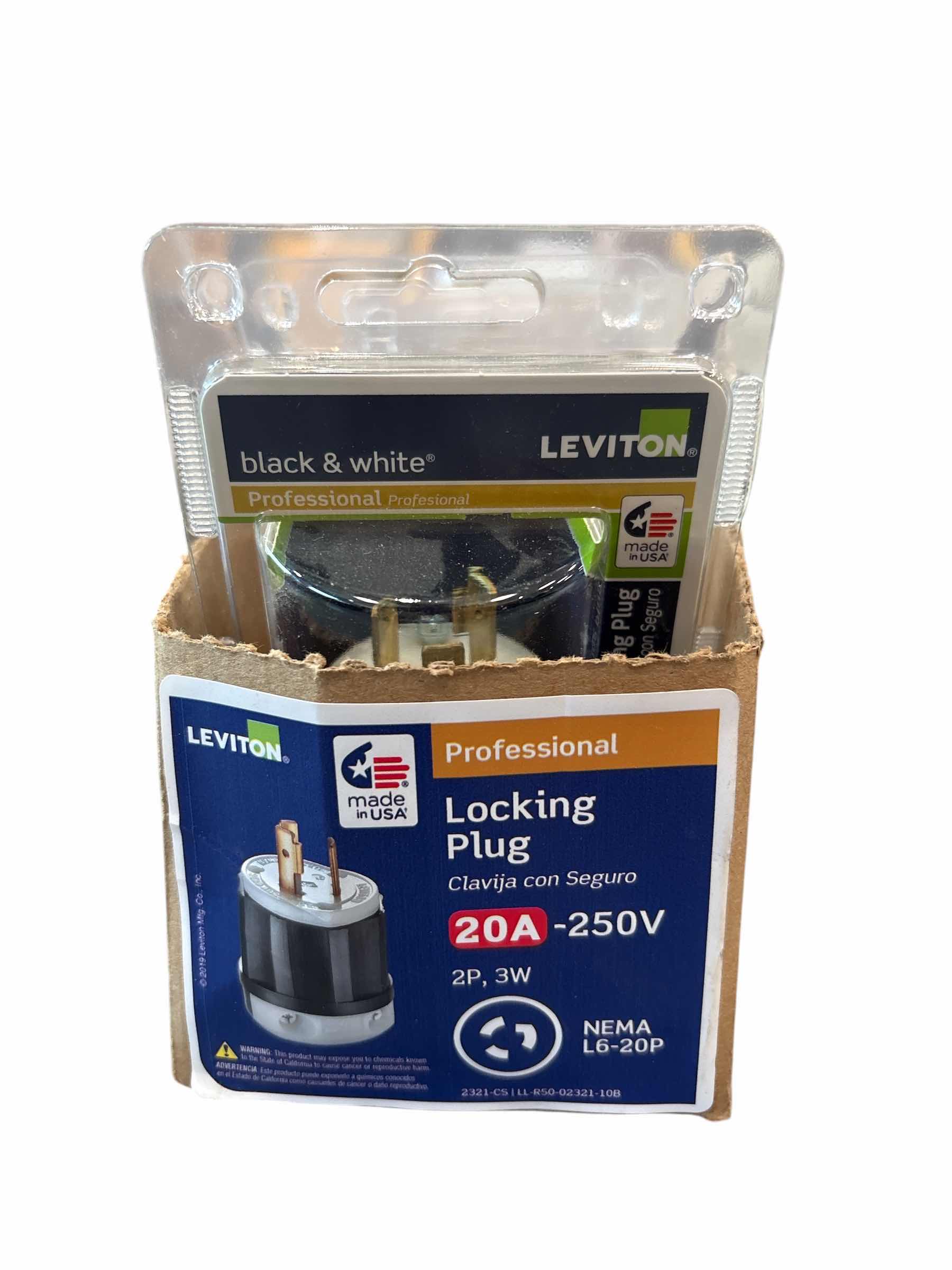 Photo 1 of (4)PCS LEVITON LOCKING PLUG 20A-250V