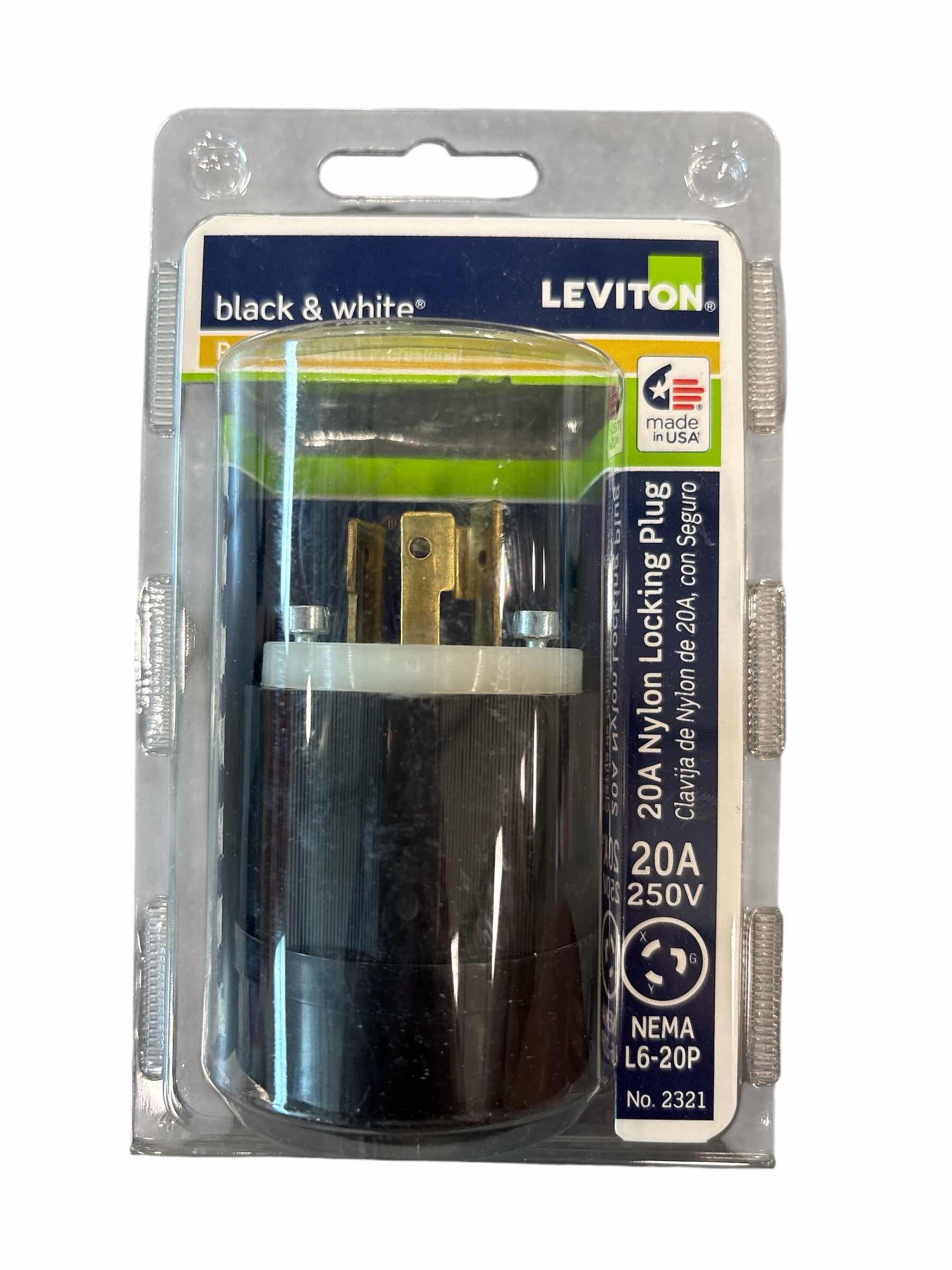 Photo 1 of (4)PCS LEVITON LOCKING PLUG 20A-250V