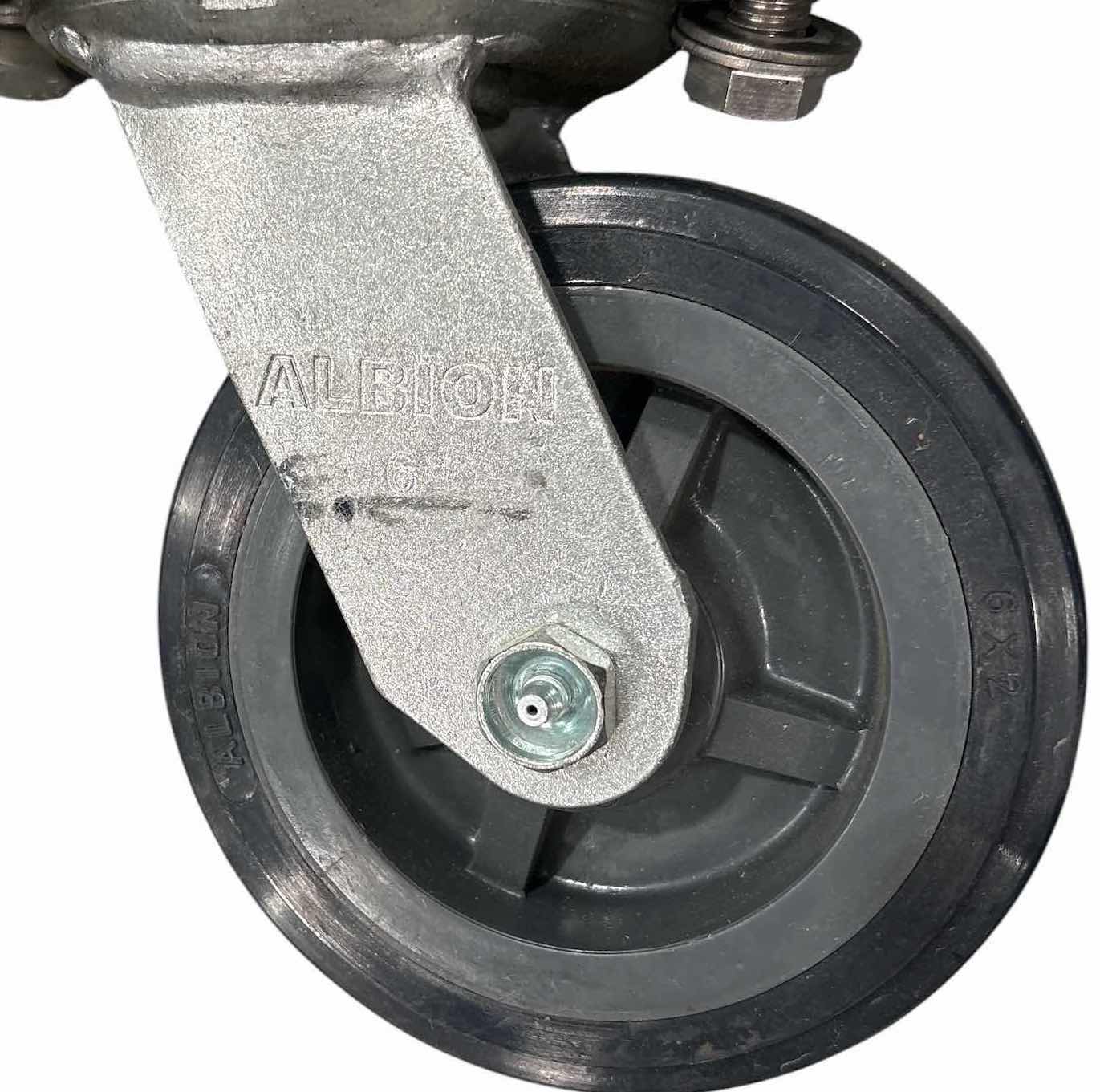 Photo 1 of (4)PCS ALBION SWIVEL CASTORS 6”X2” RETAIL $293