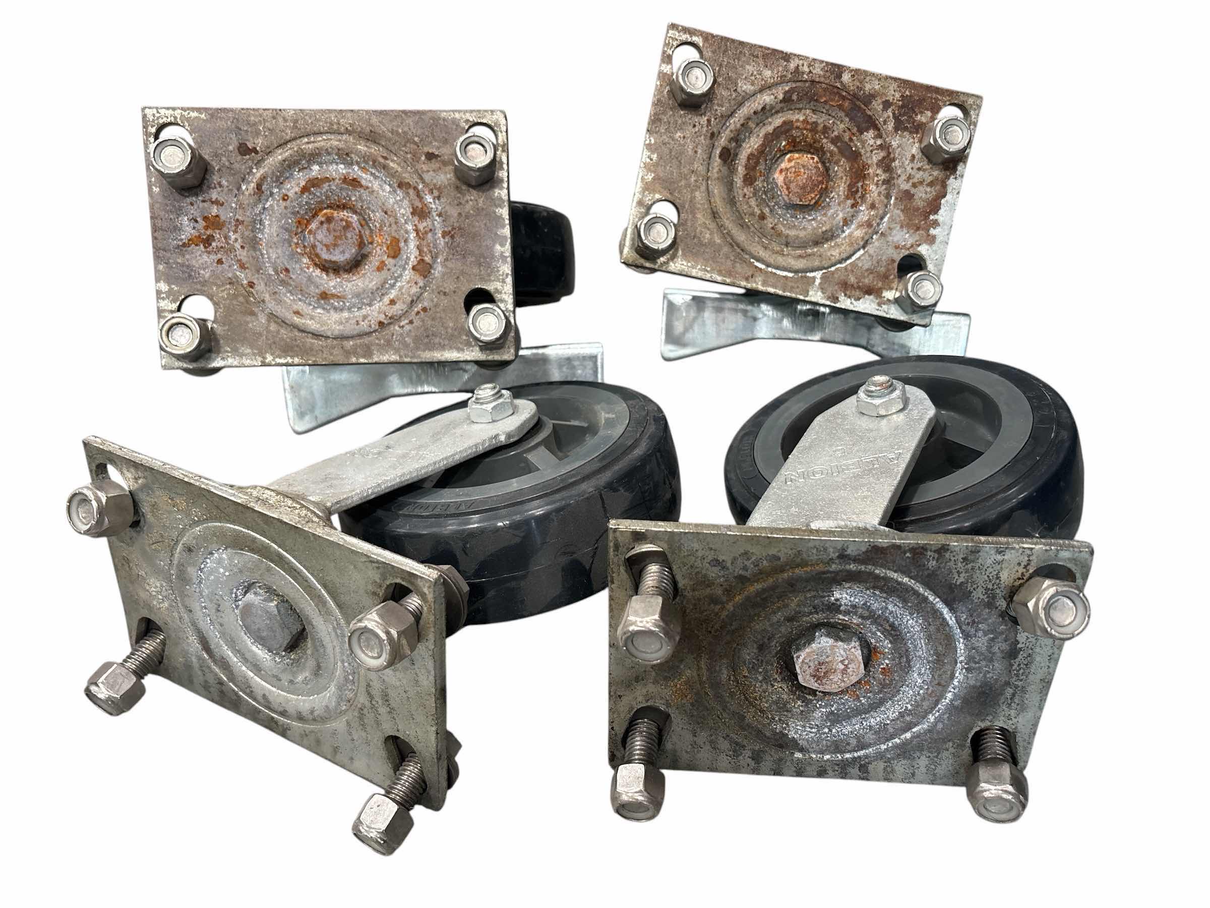 Photo 1 of (4)PCS ALBION SWIVEL CASTORS 6”X2” RETAIL $293