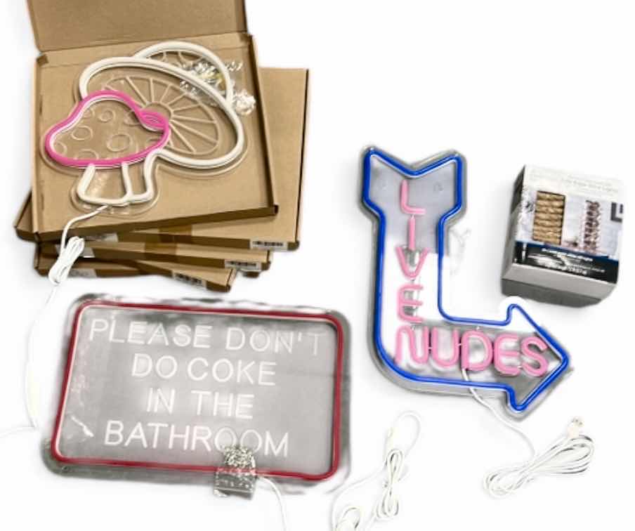 Photo 1 of 7 LED SIGNS AND 1 ROPE LIGHT