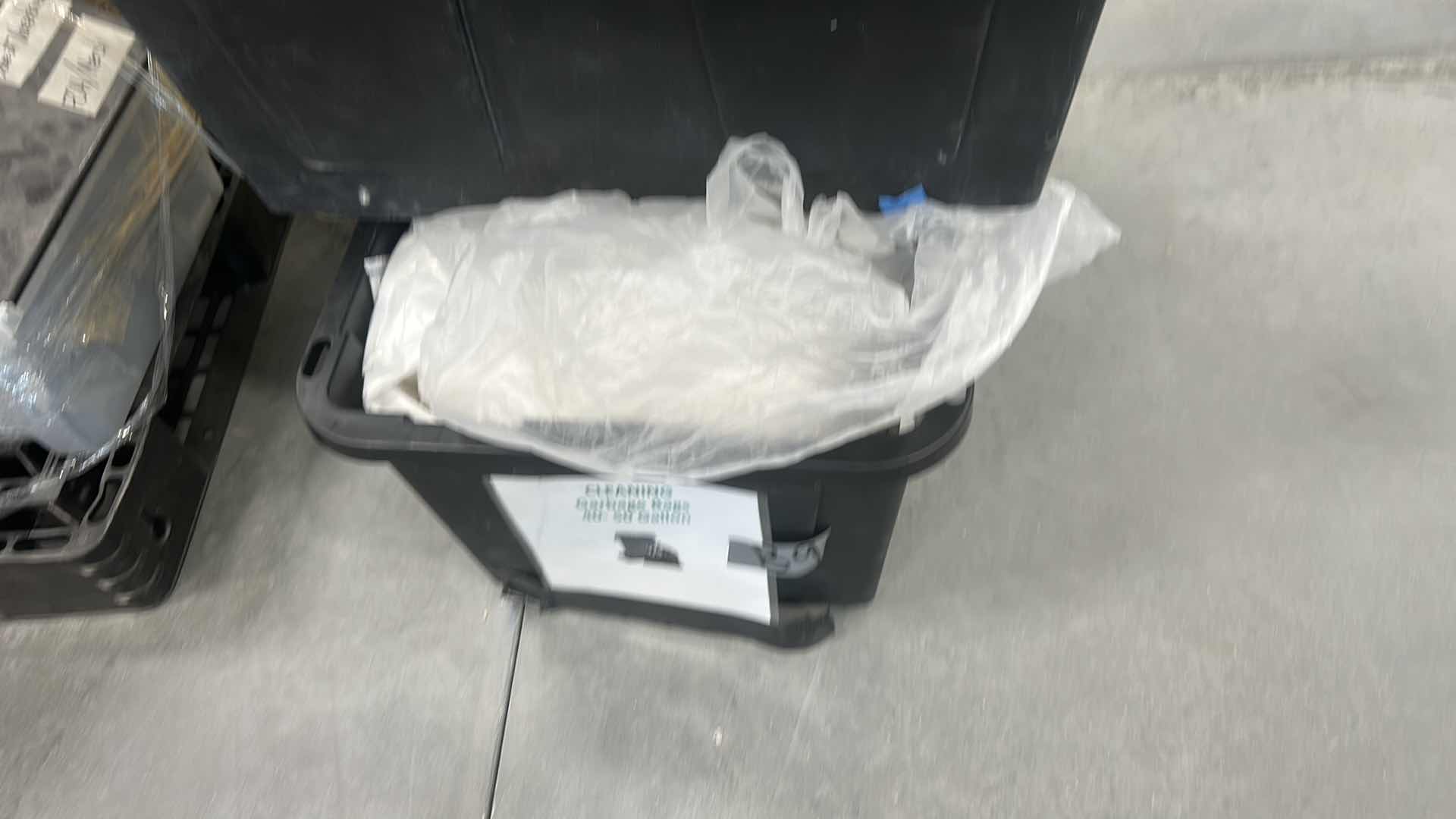 Photo 1 of 3 TOTES OF TRASH BAGS / VARIOUS SIZES