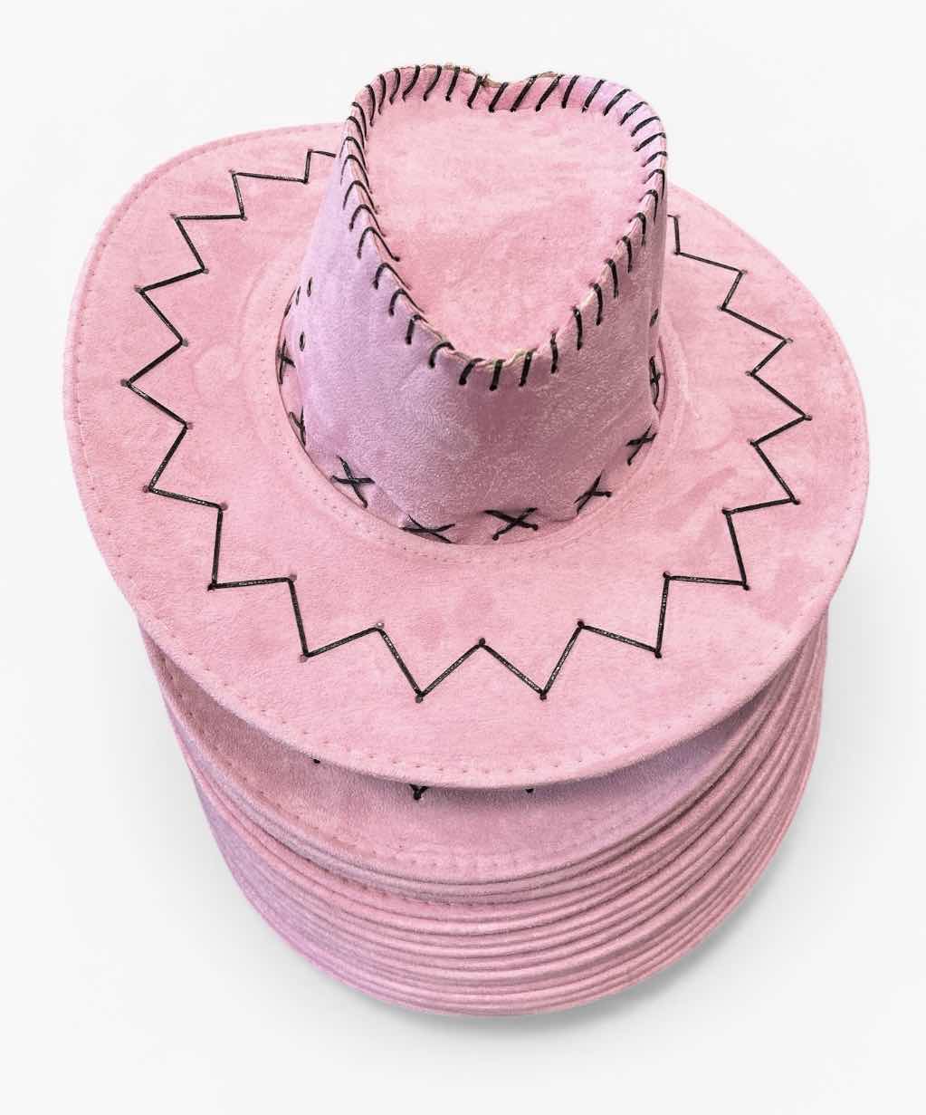 Photo 1 of 16 FAUX SUEDE PINK COWBOY HATS