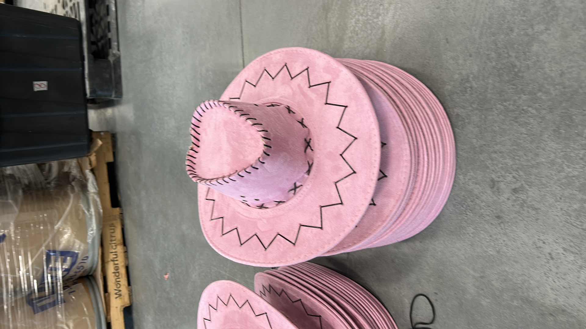 Photo 1 of 16 FAUX SUEDE PINK COWBOY HATS