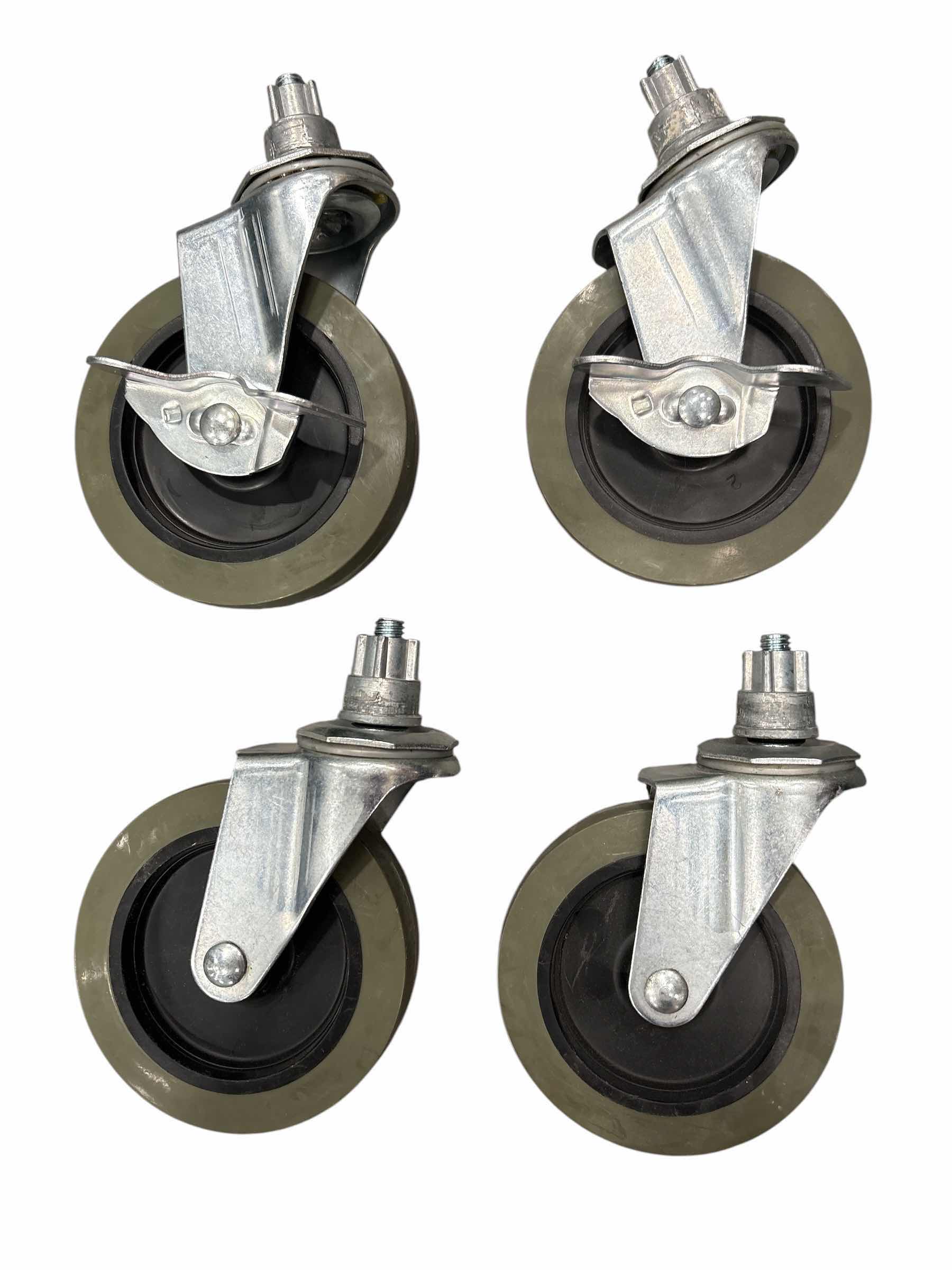 Photo 1 of (4)PCS CASTOR SWIVEL WHEELS 4”