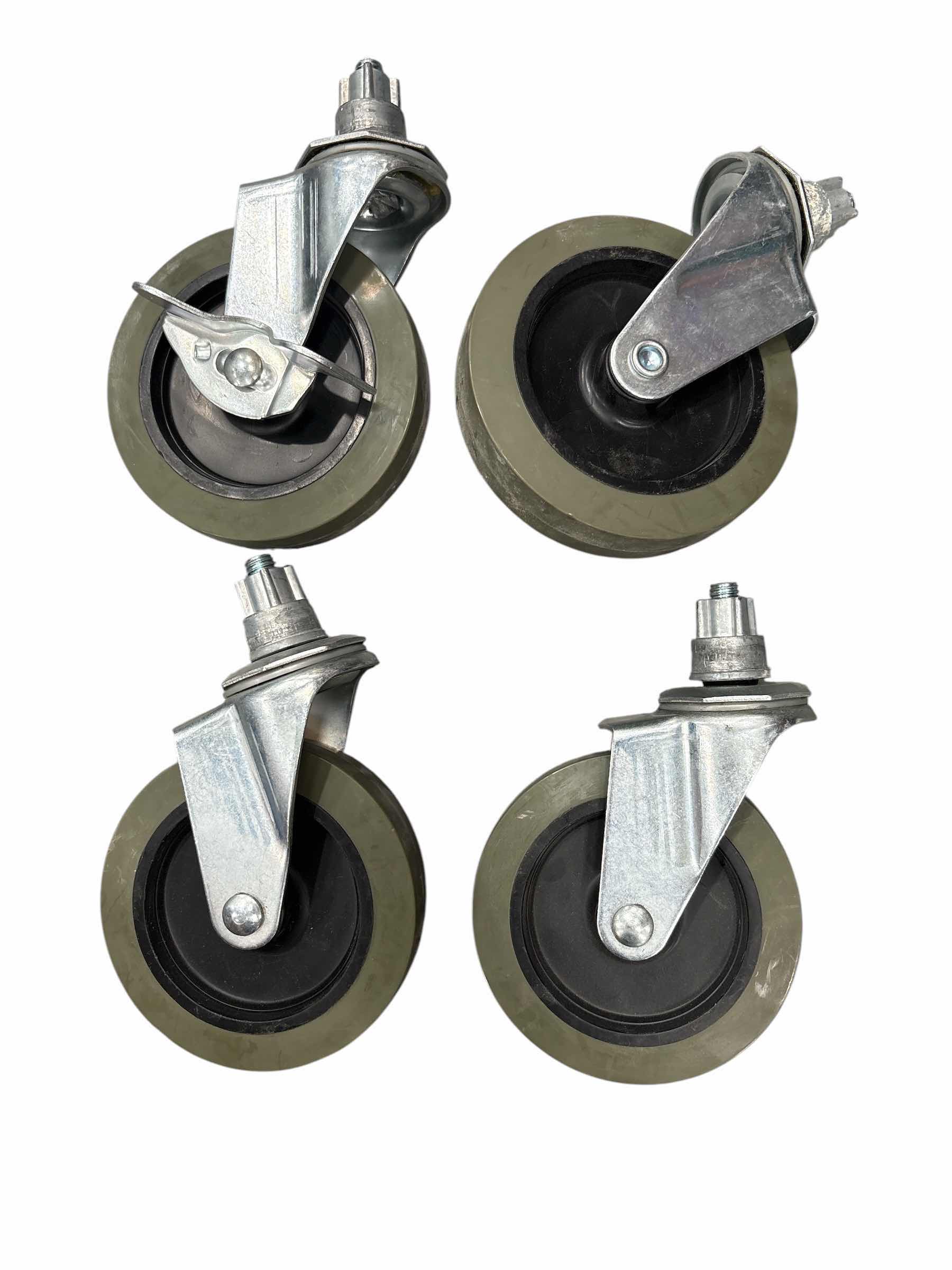 Photo 1 of (4)PCS CASTOR SWIVEL WHEELS 4”