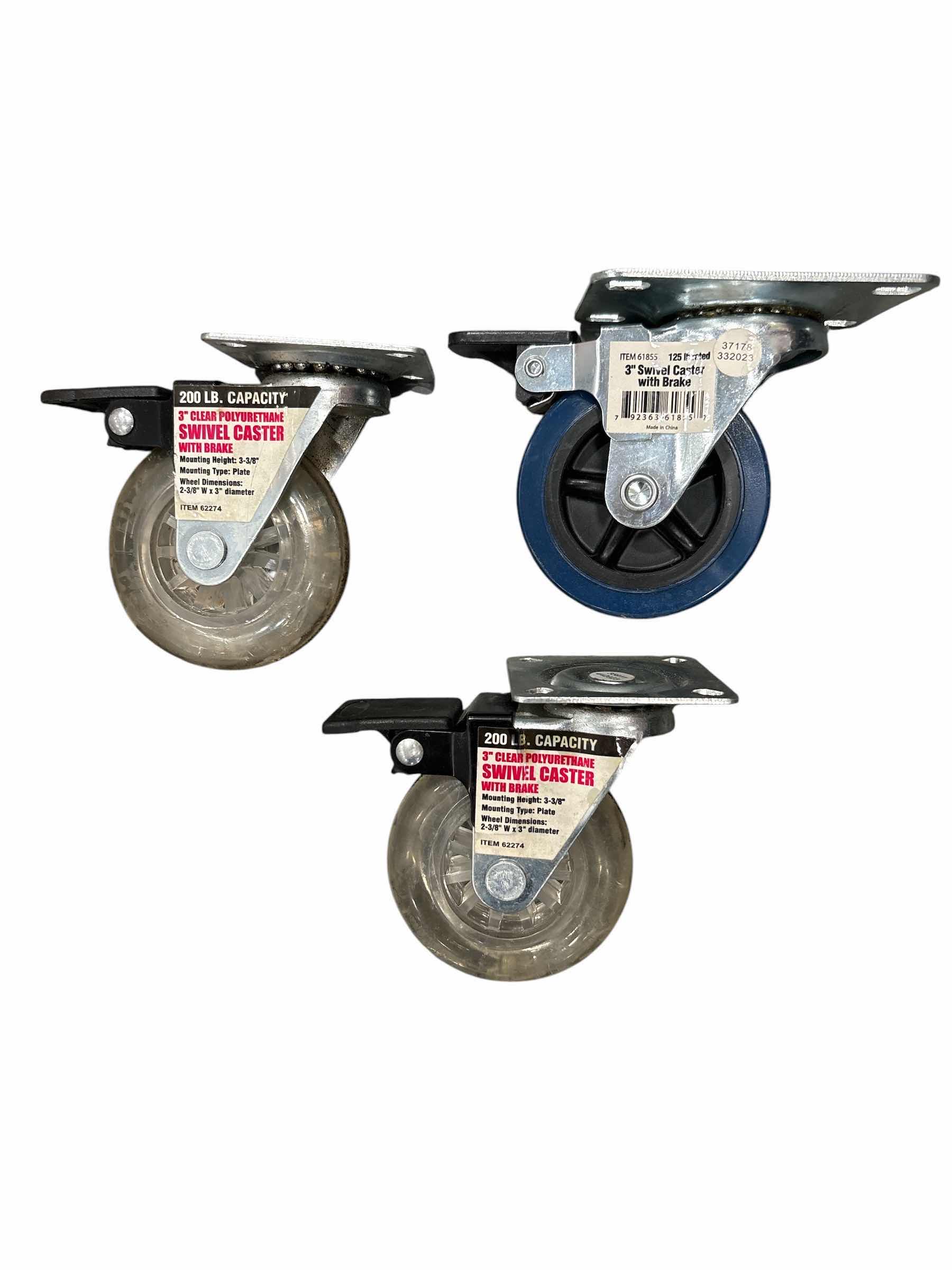 Photo 1 of (3)PCS SWIVEL CASTER AND PARTS