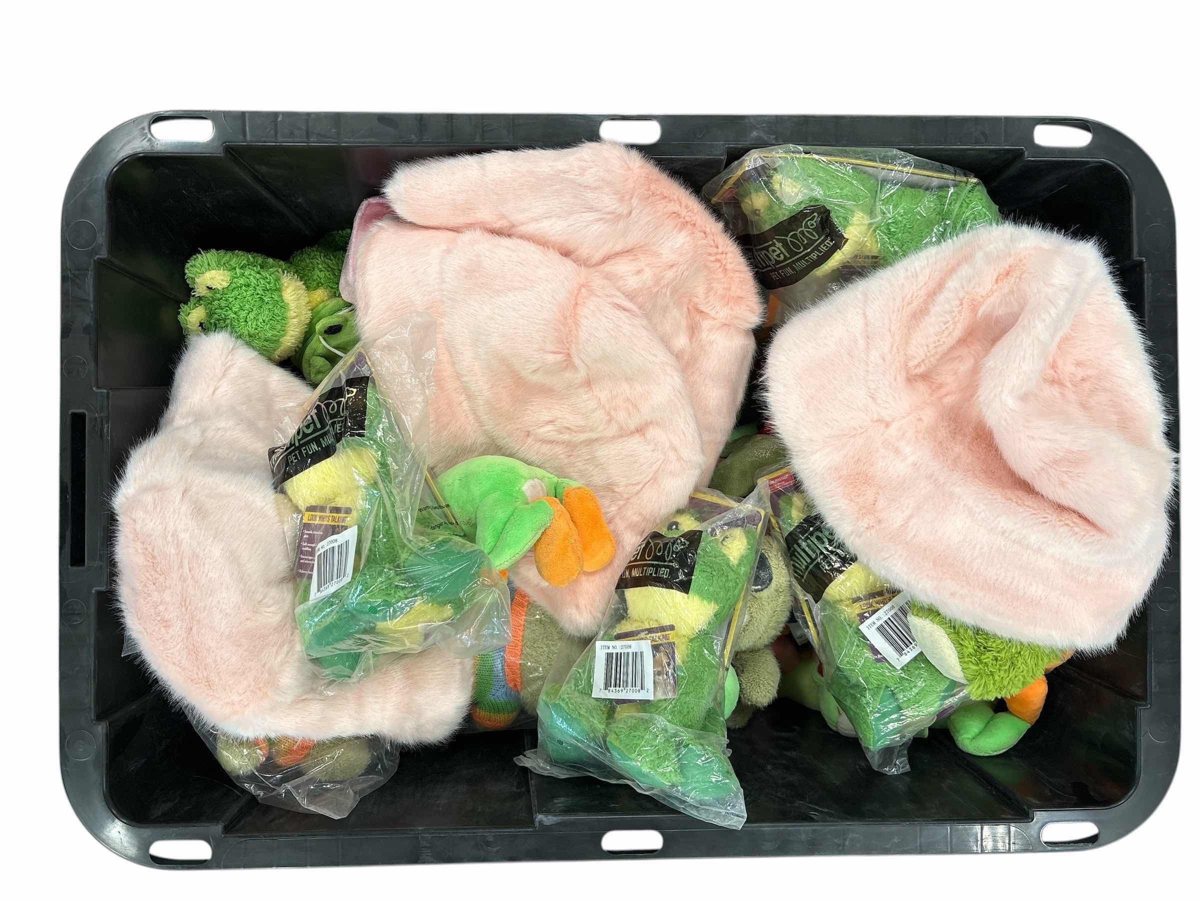 Photo 1 of CONTAINER OF FROG BEANIES, HATS AND MORE