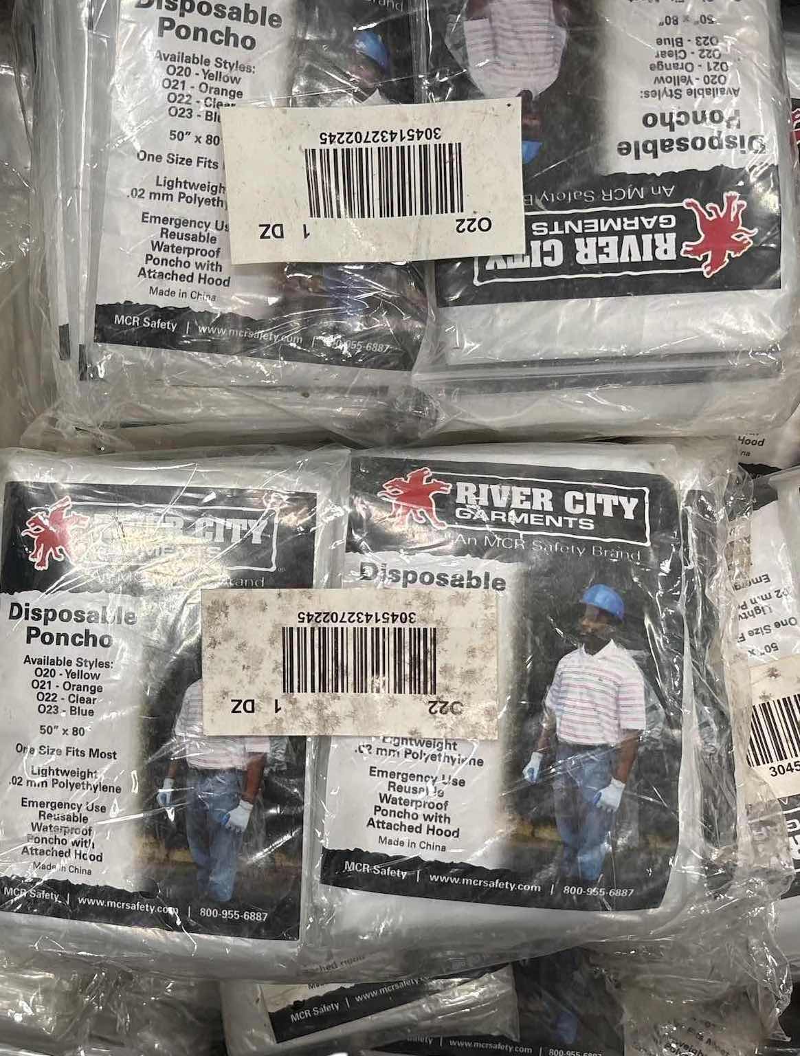 Photo 1 of CONTAINER OF DISPOSABLE PONCHOS