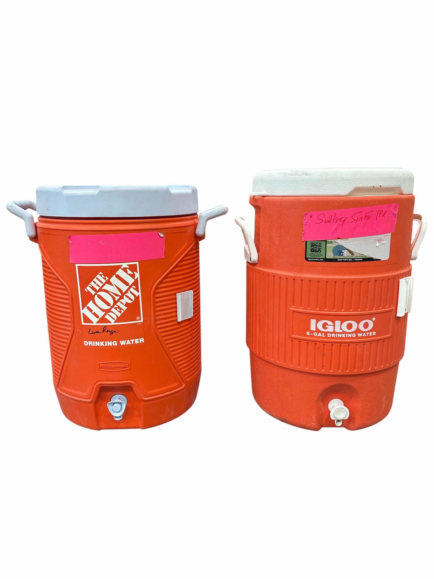 Photo 1 of (2)PCS 5 GALLON INSULATED BEVERAGE COOLER RETAIL $80