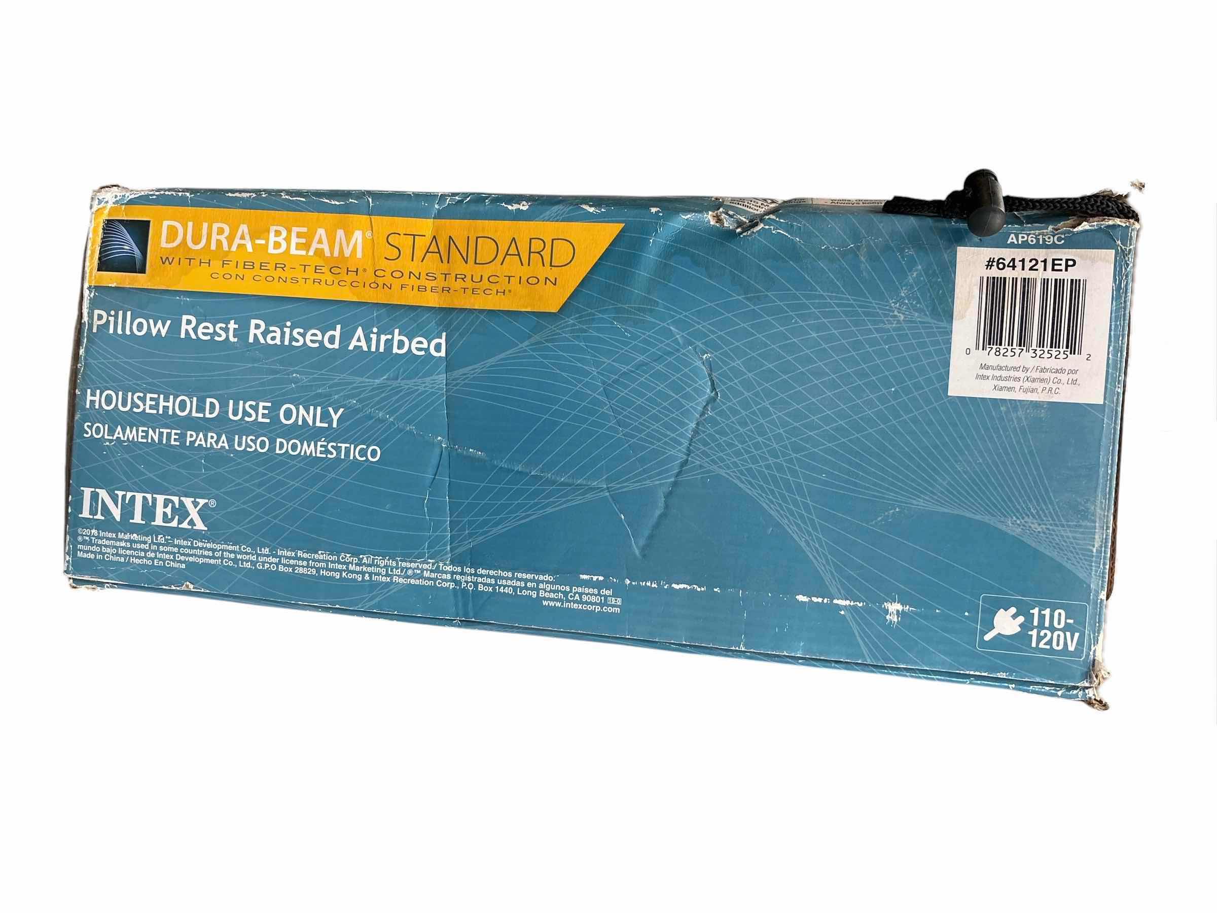 Photo 1 of INTEX DURA BEAM TWIN BLOW UP MATTRESS RETAIL $63