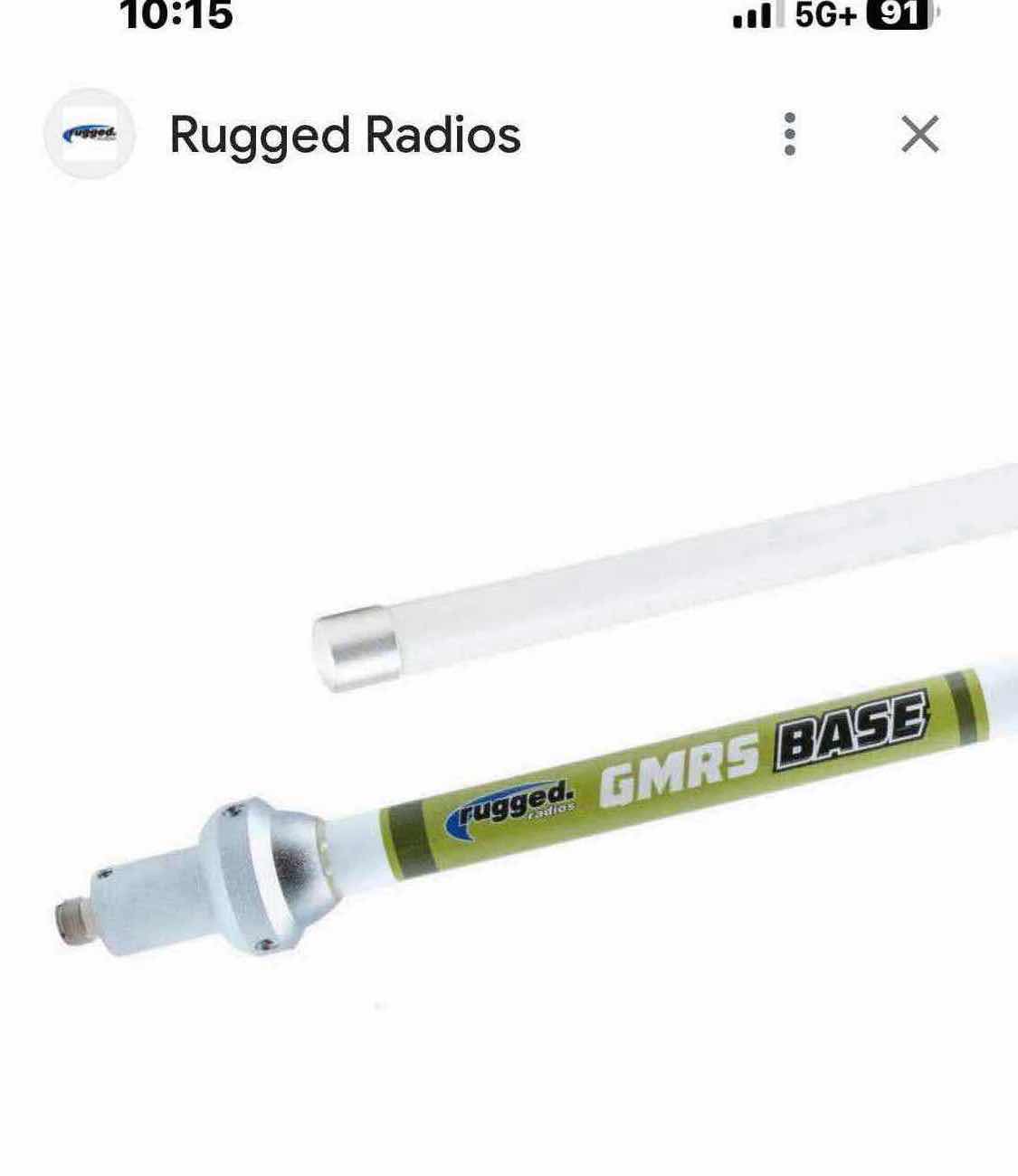 Photo 1 of 2- RUGGED RADIOS UHF AND GMRS ANTENNAS