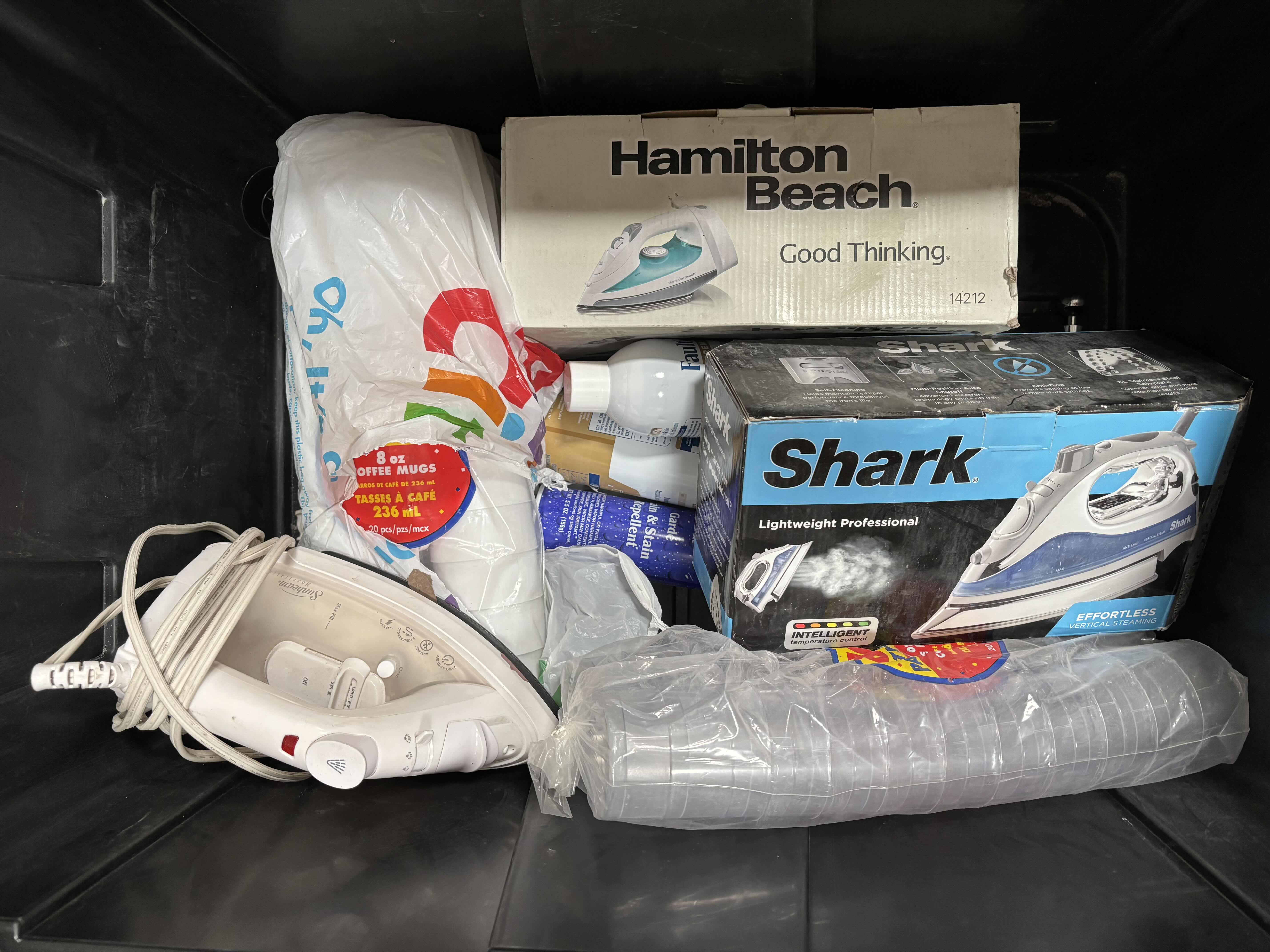 Photo 1 of CLOTHING IRONS & DISPOSABLE PLASTIC COFFEE MUGS