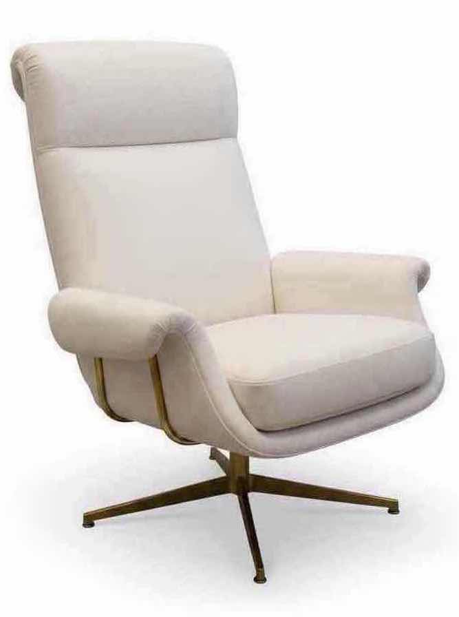 Photo 1 of BONE VELVET LUXURY SWIVEL OFFICE CHAIR