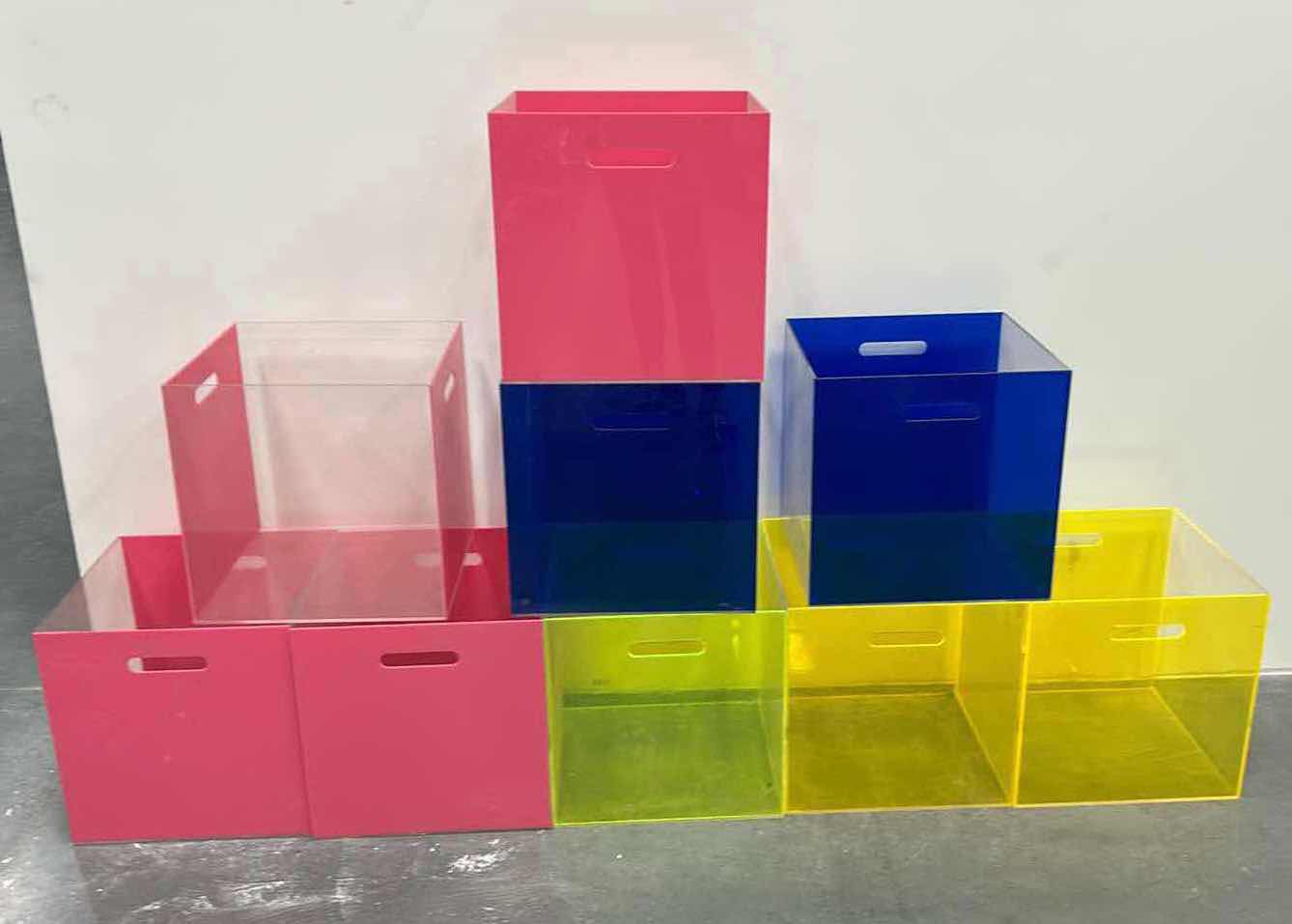Photo 1 of 9- VIBRANT STORAGE CONTAINERS COLORFUL ACRYLIC STORAGE BINS