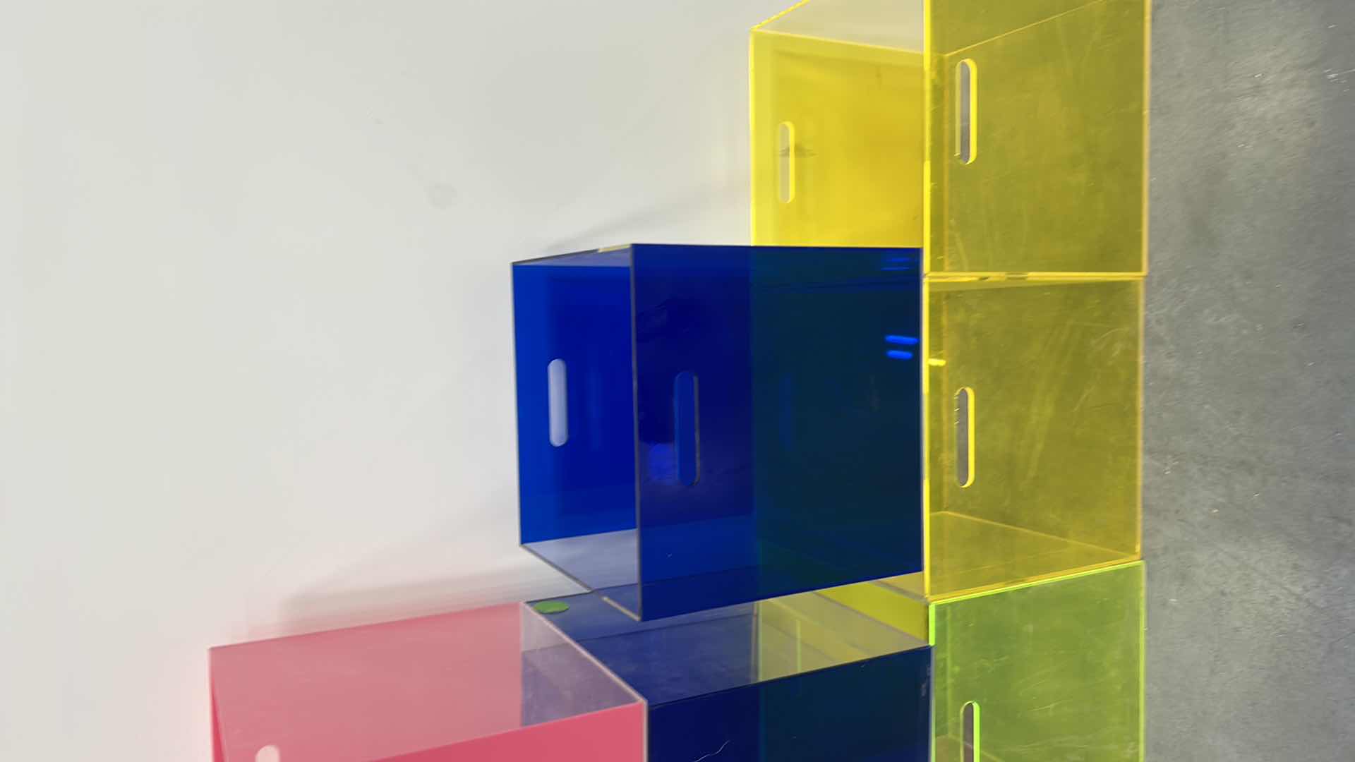 Photo 1 of 9- VIBRANT STORAGE CONTAINERS COLORFUL ACRYLIC STORAGE BINS