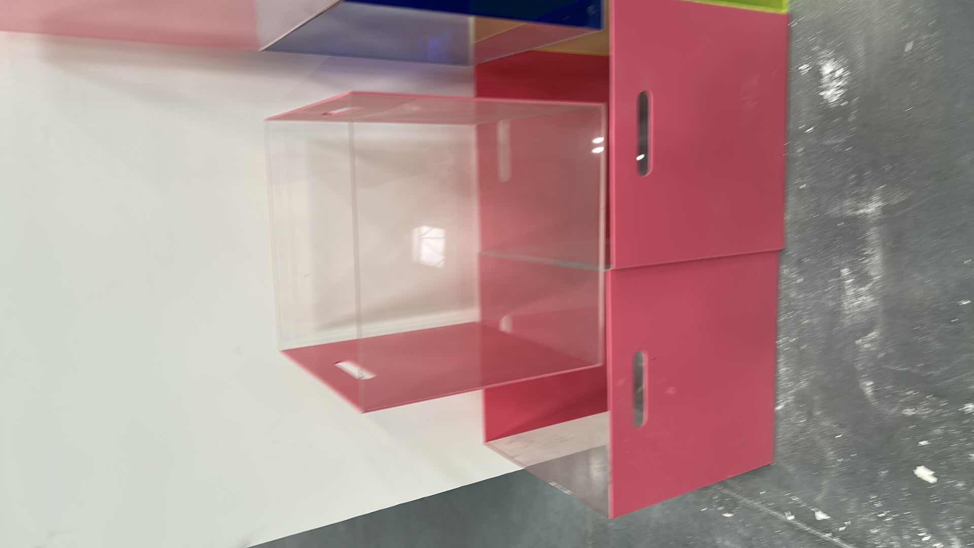 Photo 1 of 9- VIBRANT STORAGE CONTAINERS COLORFUL ACRYLIC STORAGE BINS