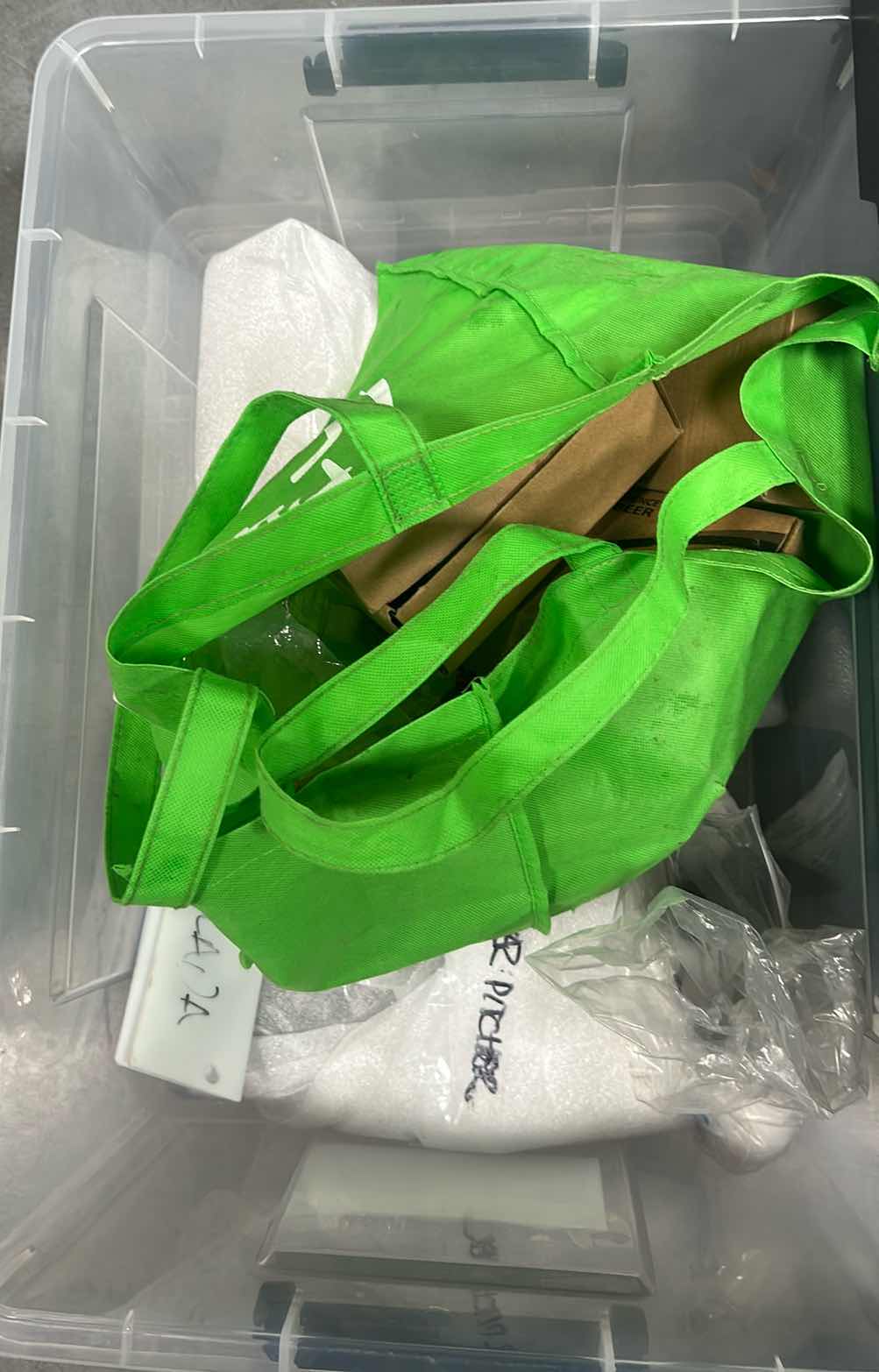 Photo 1 of CONTENTS OF CONTAINER GLASS PITCHER GLASS DECANTER BEER SPROUTS