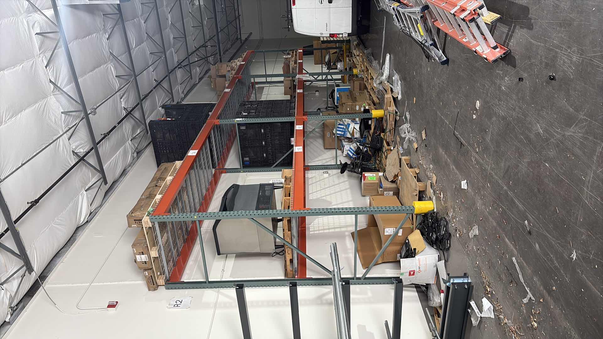 Photo 1 of COMMERCIAL STORAGE RACKS HEAVY DUTY 3 SECTION CONTENTS NOT INCLUDED 36FT” X 4FT” X 12FT”H