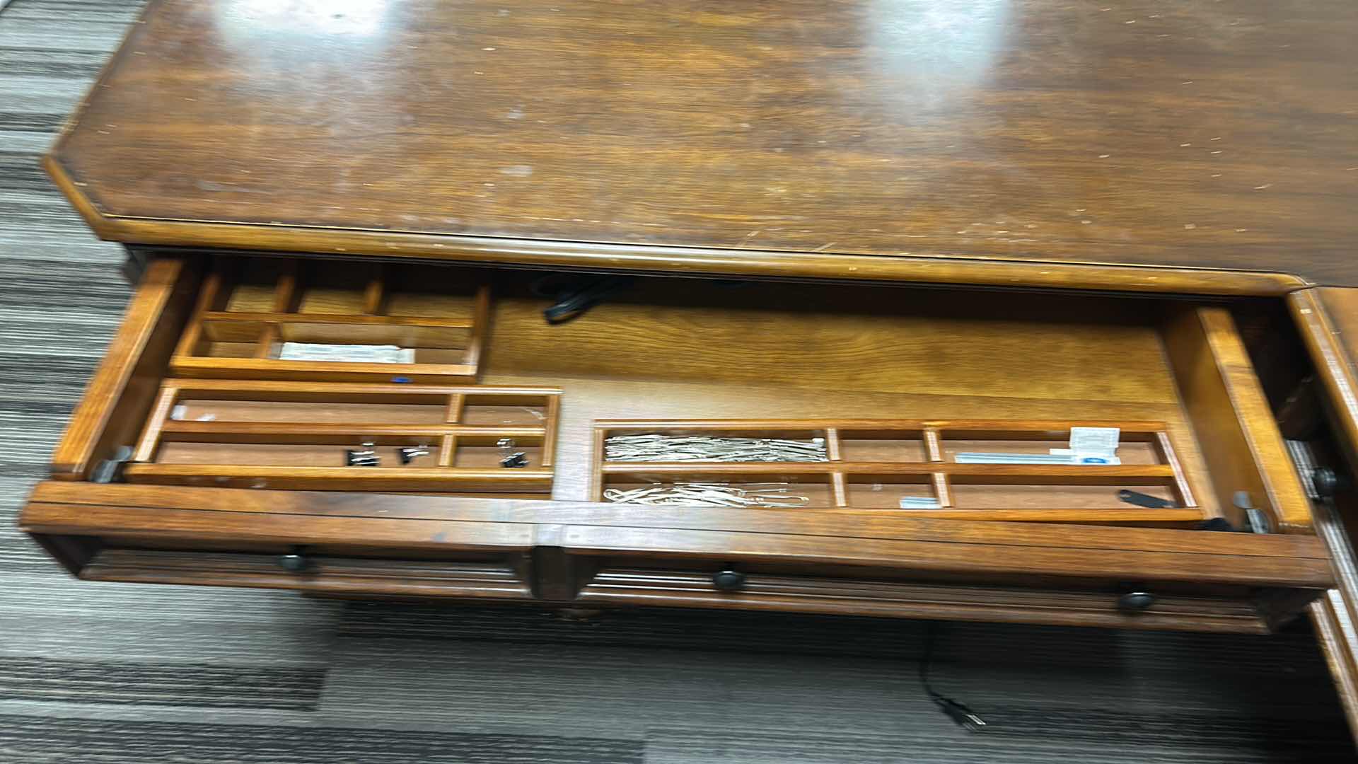 Photo 1 of MAHOGANY L-SHAPED EXECUTIVE OFFICE DESK (68 x 28.5“ BY 46” X 23” H30")