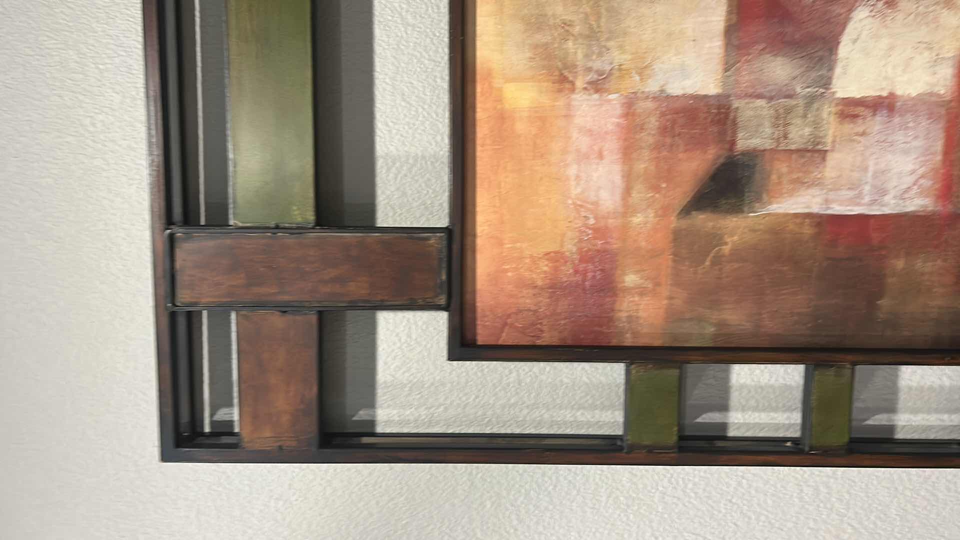 Photo 1 of METAL FRAMED CONTEMPORAY ARTWORK 35" X 48"
