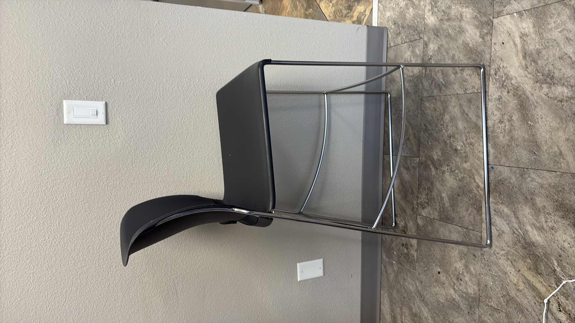 Photo 1 of BLACK OLSON STACKER CHROME BARSTOOL H45"