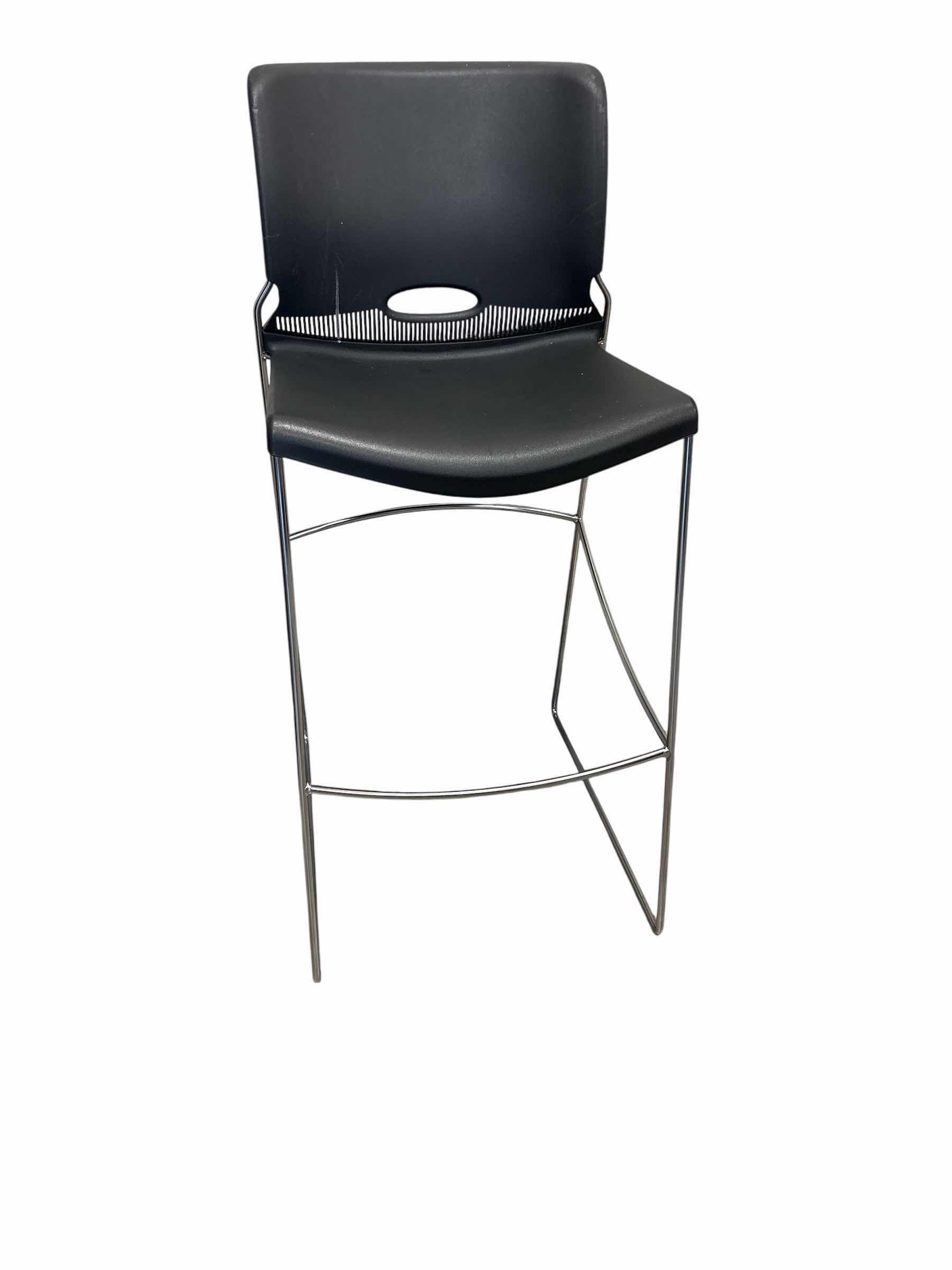 Photo 1 of BLACK OLSON STACKER CHROME BARSTOOL H45"