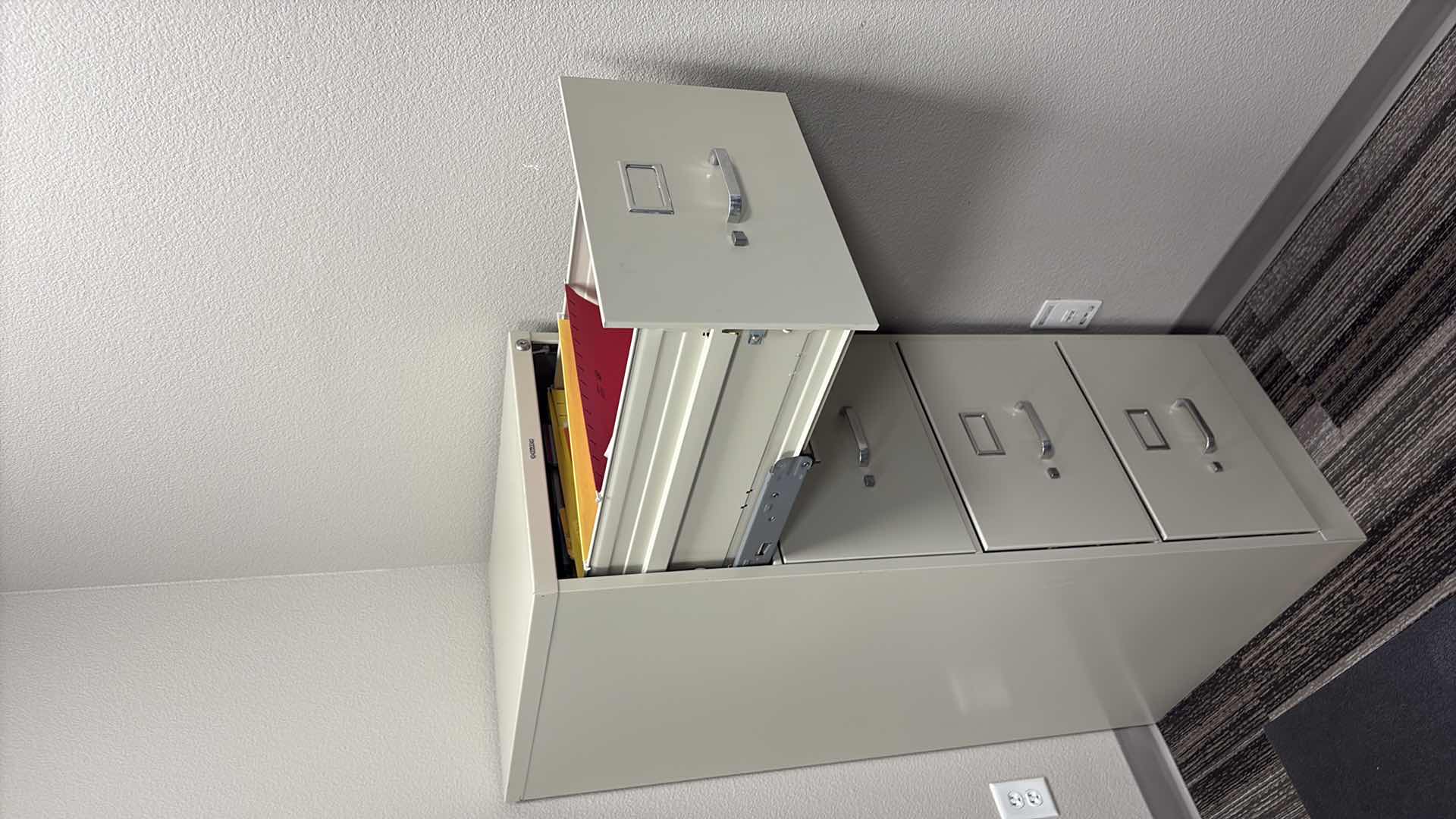 Photo 1 of HDN BEIGE 4 DRAWER VERTICAL METAL FILE CABINET 15" X 22" H52"
